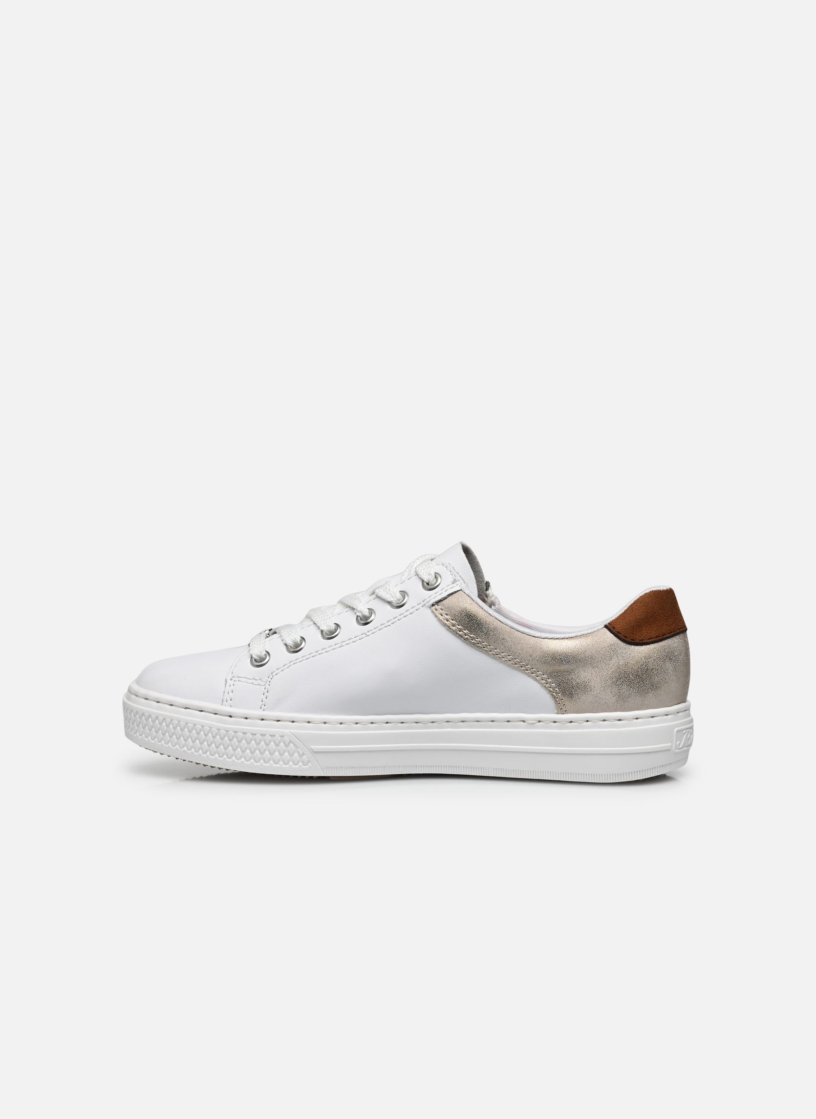 Niedrige Sneaker Baskets - L59A1-81 damen weiß Rieker Niedrige Sneaker Baskets - L59A1-81 damen weiß SPORTWEISS/MUSCHEL/NOISETTE