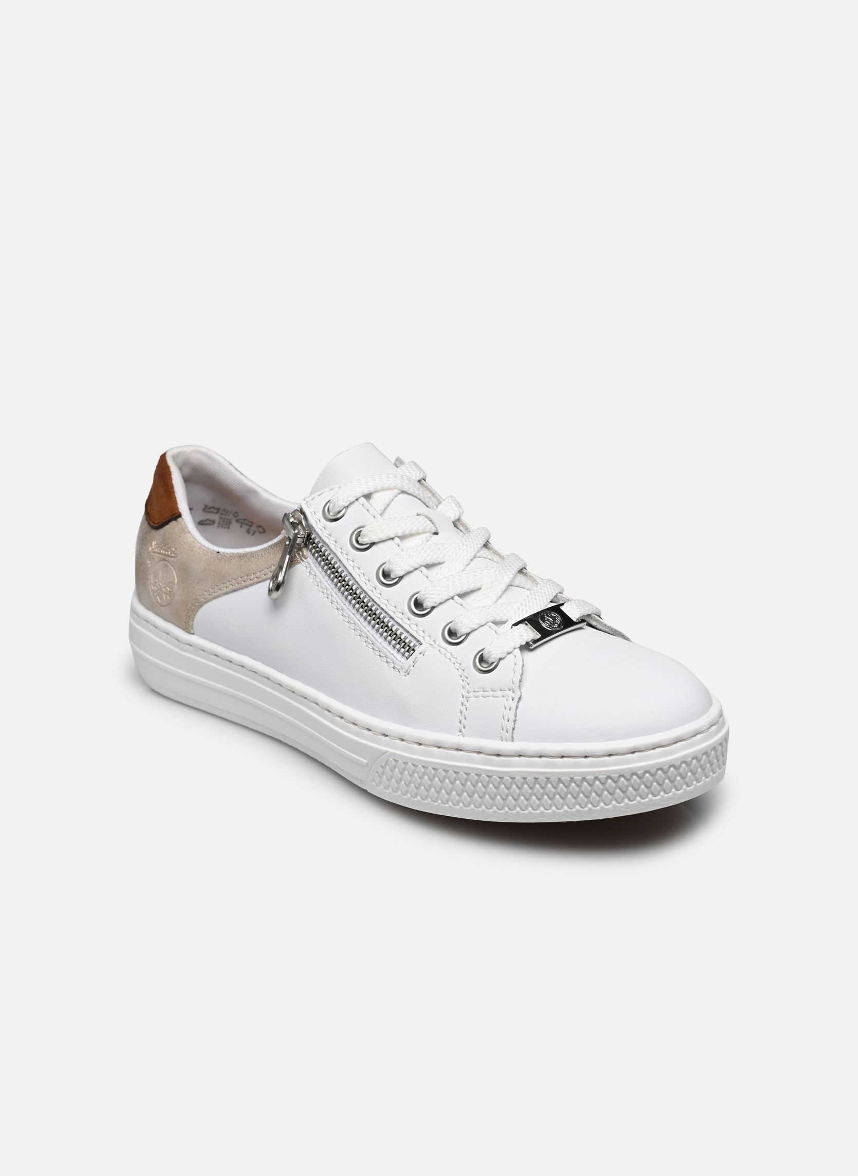 Niedrige Sneaker Baskets - L59A1-81 damen weiß Rieker Niedrige Sneaker Baskets - L59A1-81 damen weiß SPORTWEISS/MUSCHEL/NOISETTE