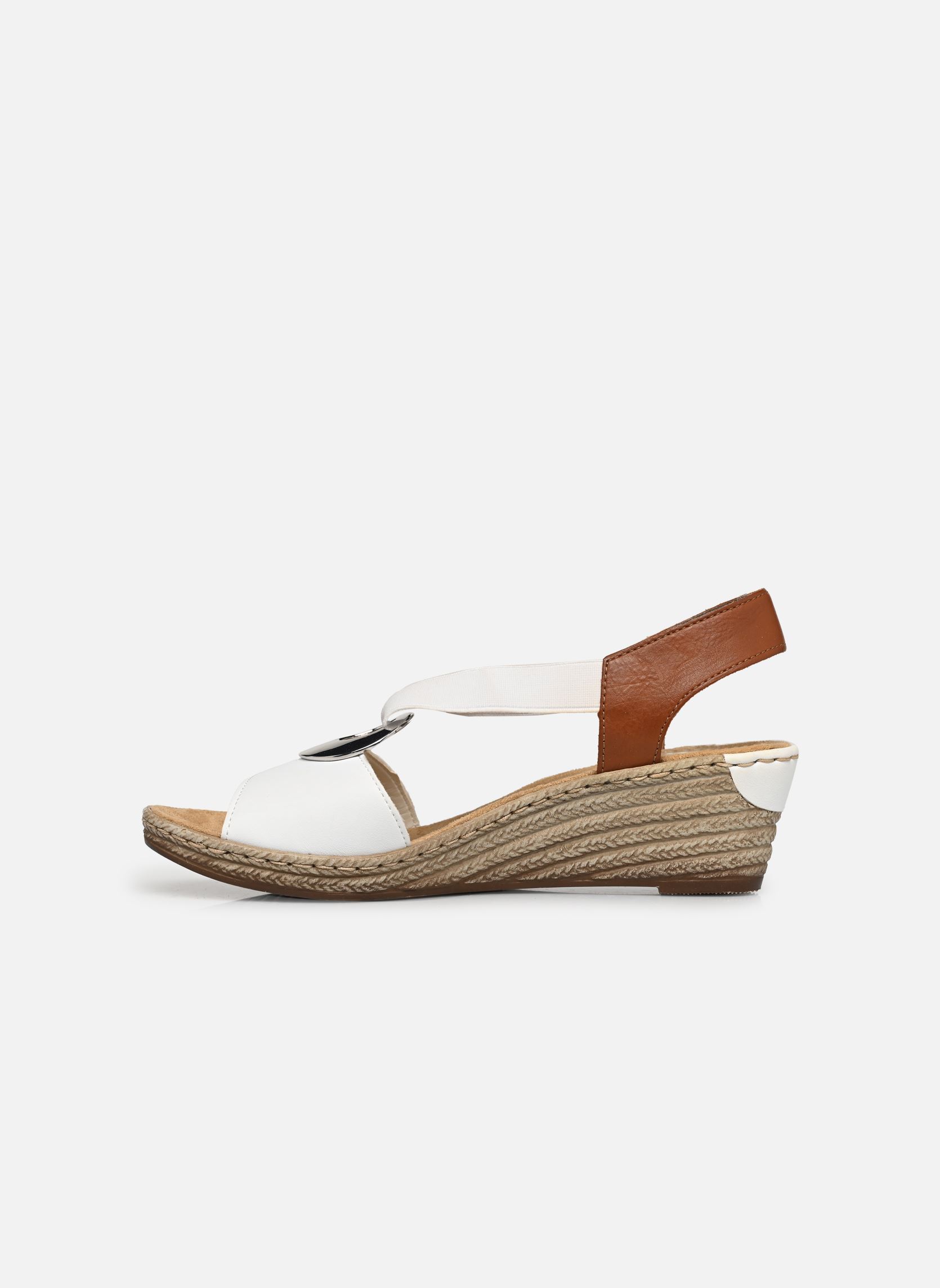 Sandali con zeppa e plateau Sandales compensées - 624H6 donna bianco Rieker Sandali con zeppa e plateau Sandales compensées - 624H6 donna bianco WEISS/CAYENNE