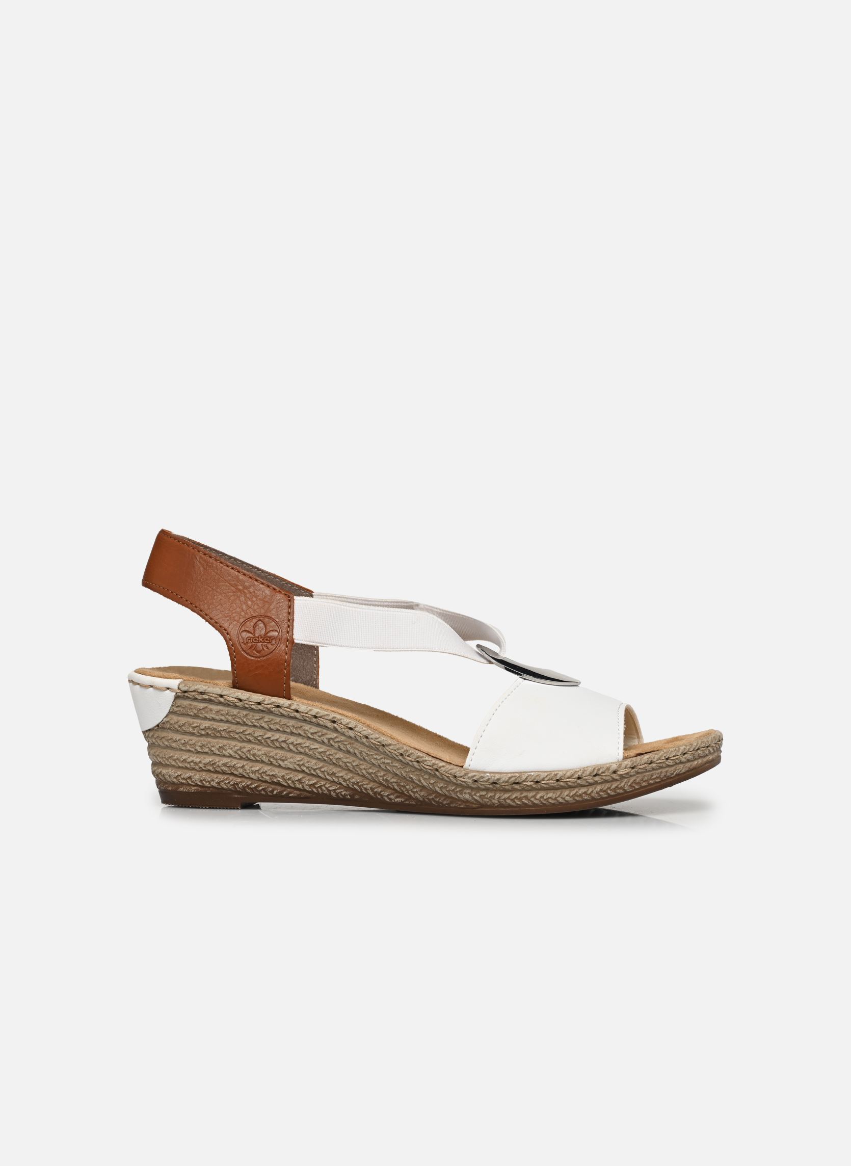 Sandali con zeppa e plateau Sandales compensées - 624H6 donna bianco Rieker Sandali con zeppa e plateau Sandales compensées - 624H6 donna bianco WEISS/CAYENNE
