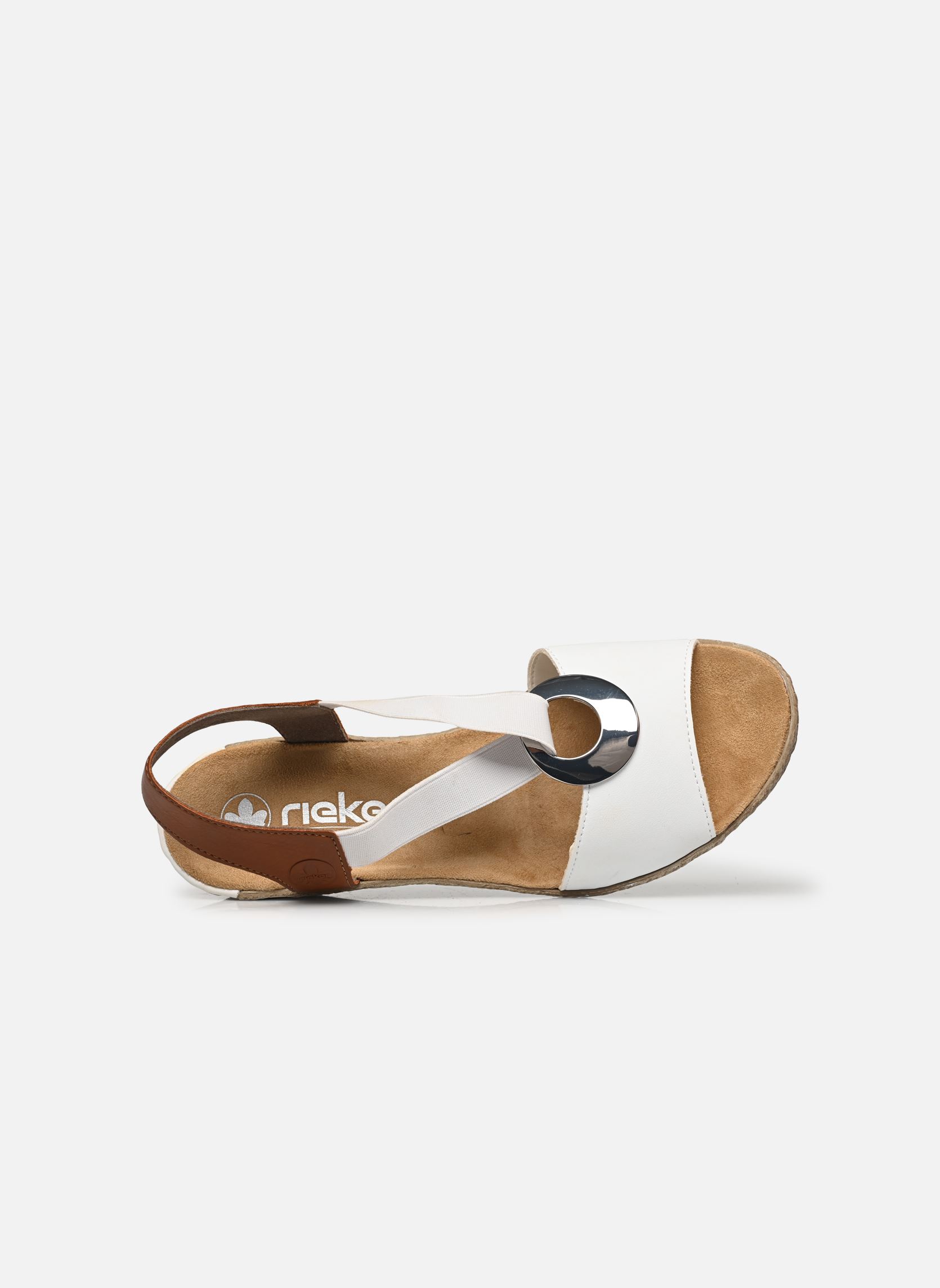 Sandali con zeppa e plateau Sandales compensées - 624H6 donna bianco Rieker Sandali con zeppa e plateau Sandales compensées - 624H6 donna bianco WEISS/CAYENNE
