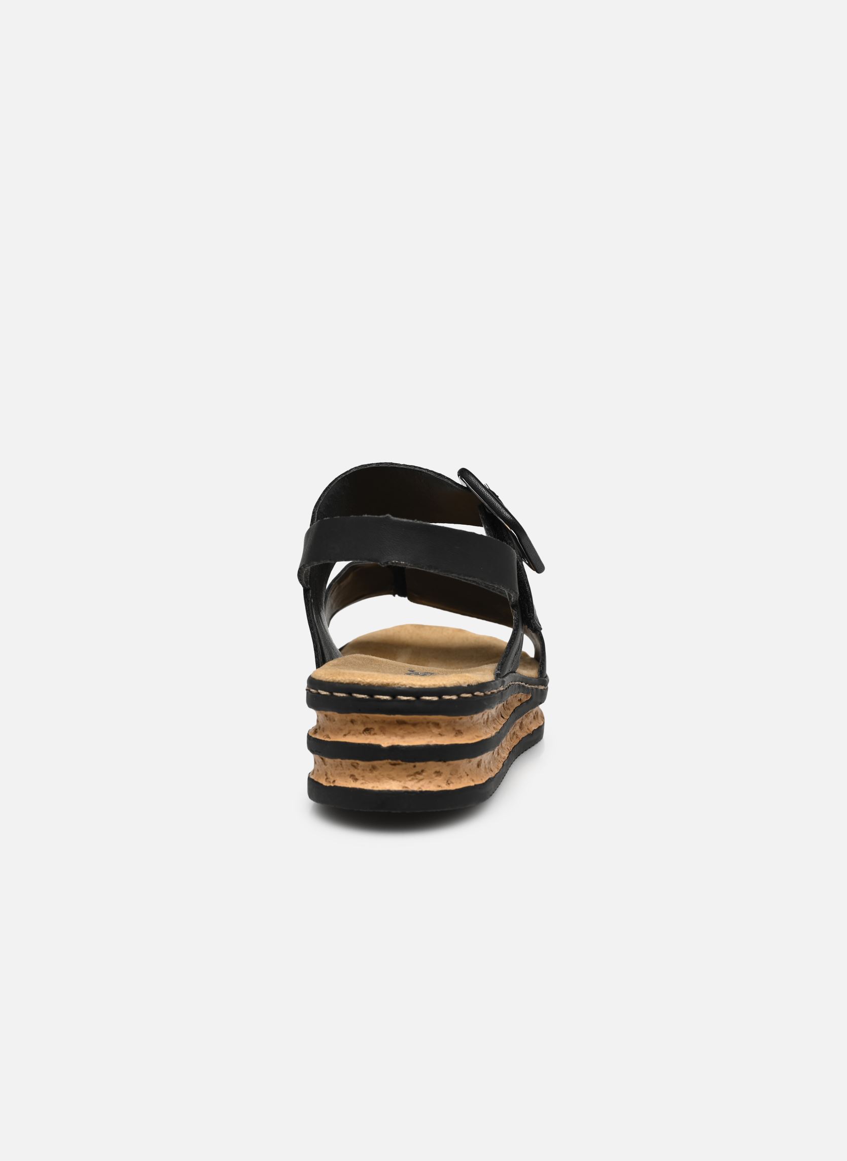 Sandali con zeppa e plateau Sandales compensées - 62950 donna nero Rieker Sandali con zeppa e plateau Sandales compensées - 62950 donna nero Noir