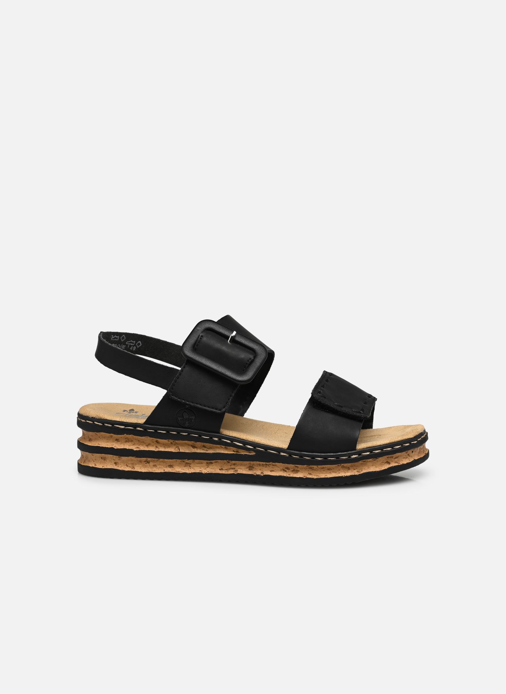 Sandali con zeppa e plateau Sandales compensées - 62950 donna nero Rieker Sandali con zeppa e plateau Sandales compensées - 62950 donna nero Noir