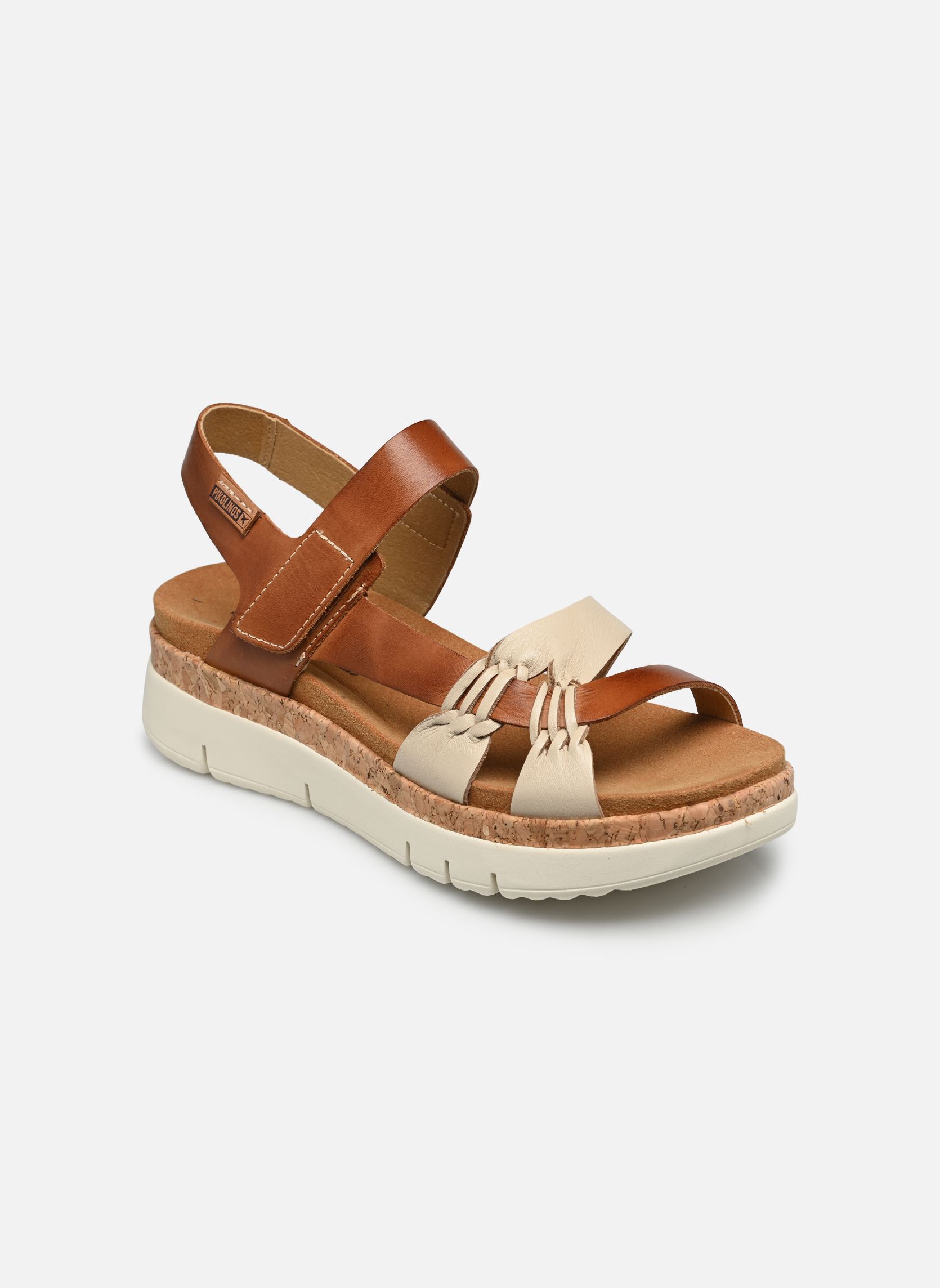 Sandalias y plataformas de cuña PALMA W4N mujer beige Pikolinos Sandalias y plataformas de cuña PALMA W4N mujer beige MARFIL-BRA