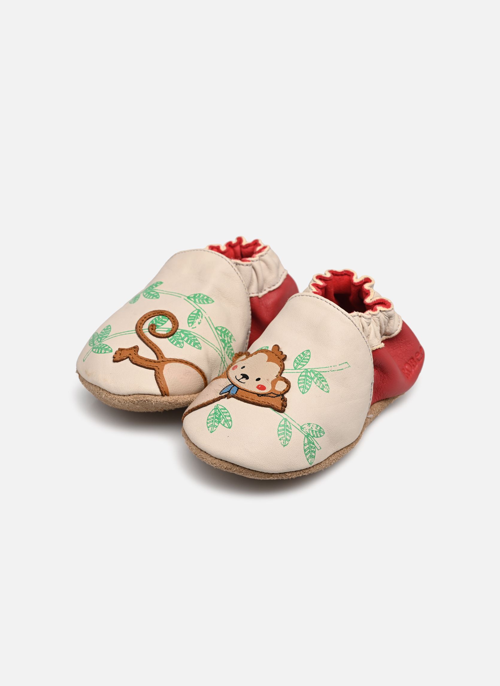 Chaussons Acrobaticmonkey multicolore Robeez Chaussons Acrobaticmonkey multicolore BEIGE CLAIR ROUGE