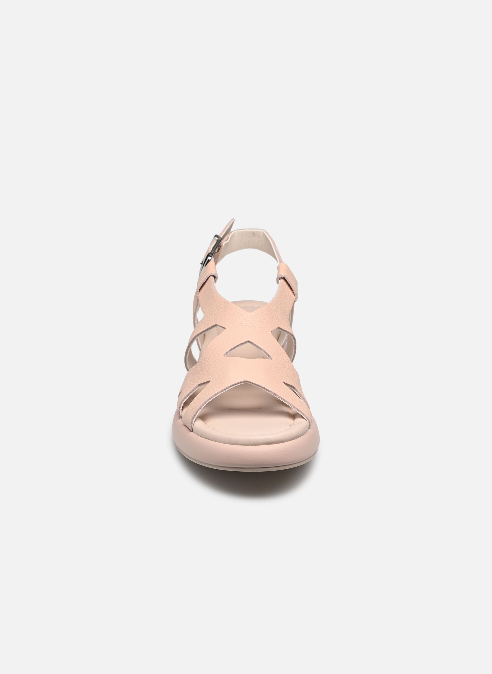 Sandalen met sleehak en plateau SLAM D9087 dames beige Dorking Sandalen met sleehak en plateau SLAM D9087 dames beige INDIOS NUDE