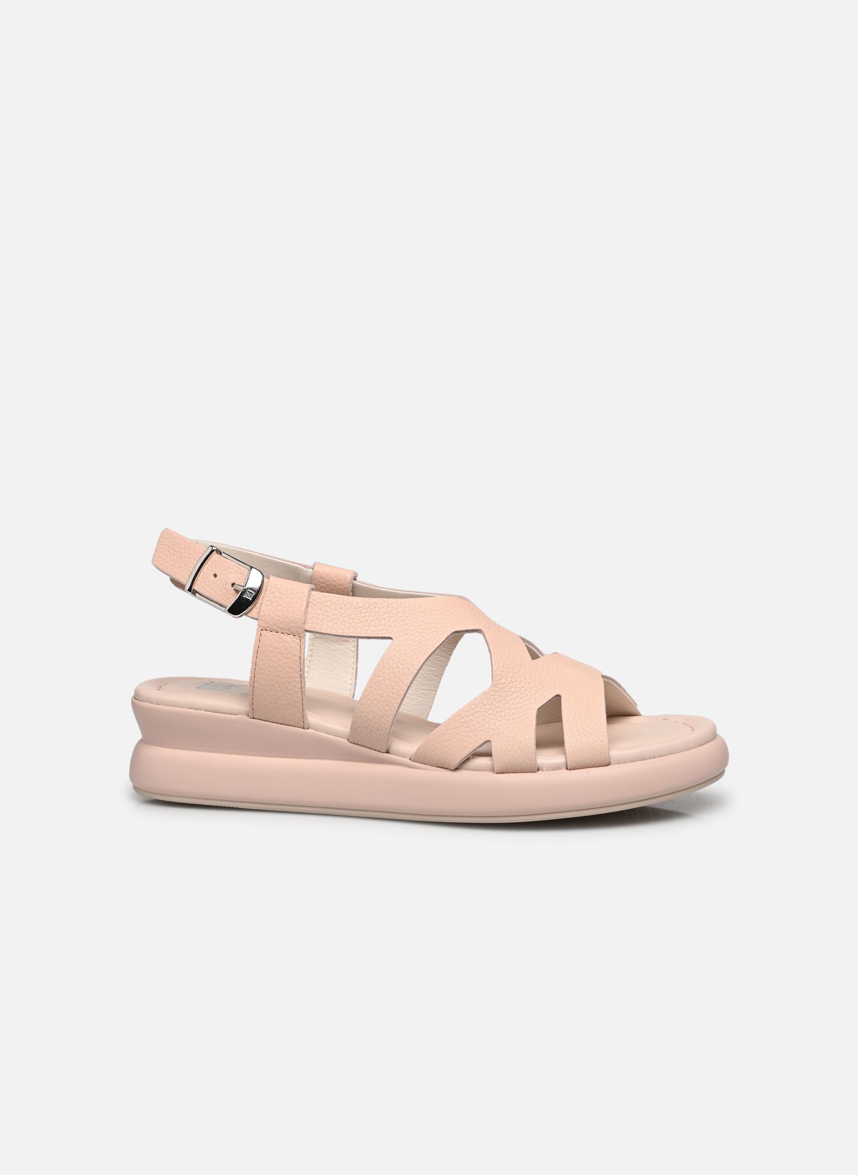 Sandalen met sleehak en plateau SLAM D9087 dames beige Dorking Sandalen met sleehak en plateau SLAM D9087 dames beige INDIOS NUDE