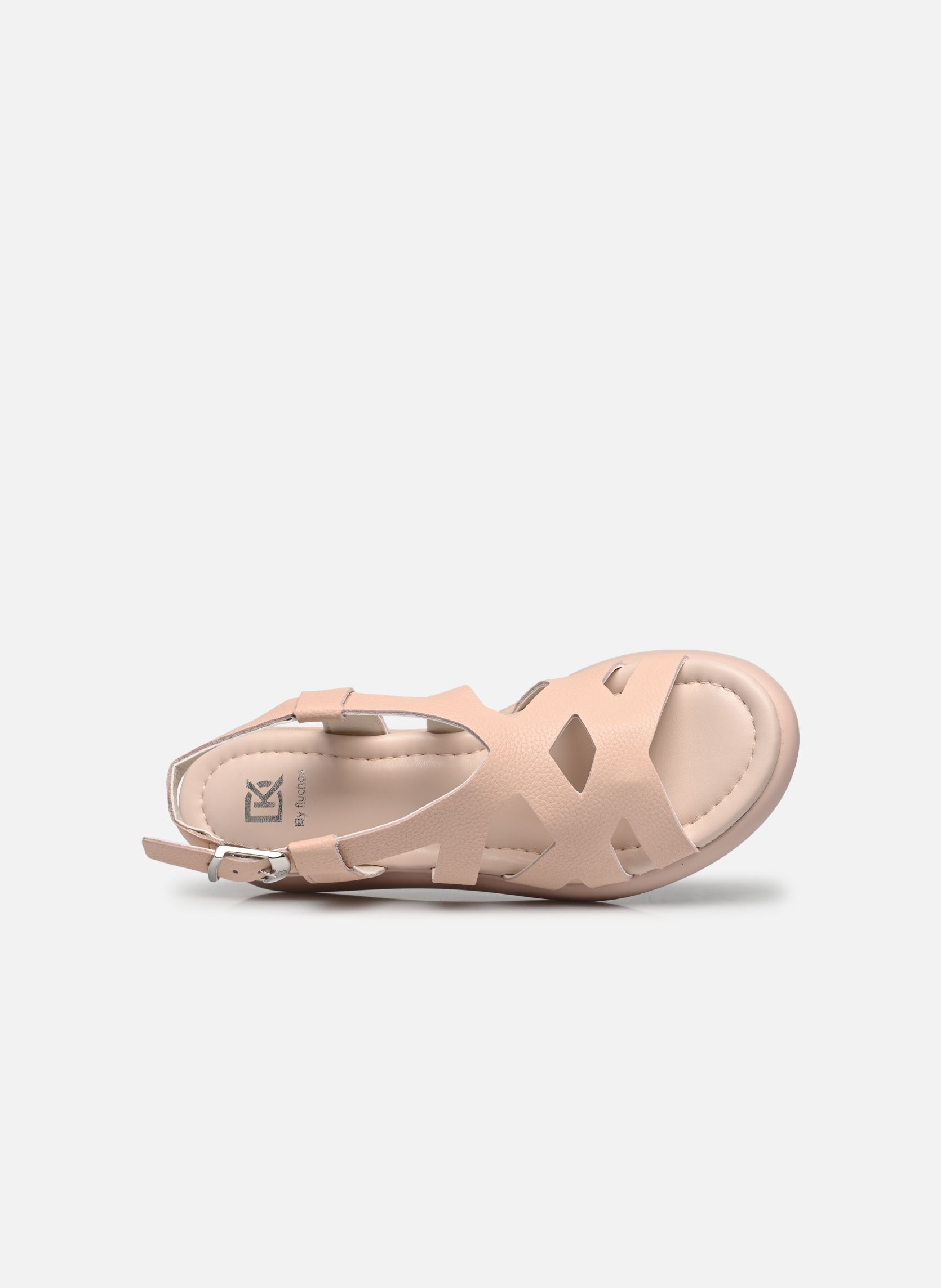 Sandalen met sleehak en plateau SLAM D9087 dames beige Dorking Sandalen met sleehak en plateau SLAM D9087 dames beige INDIOS NUDE