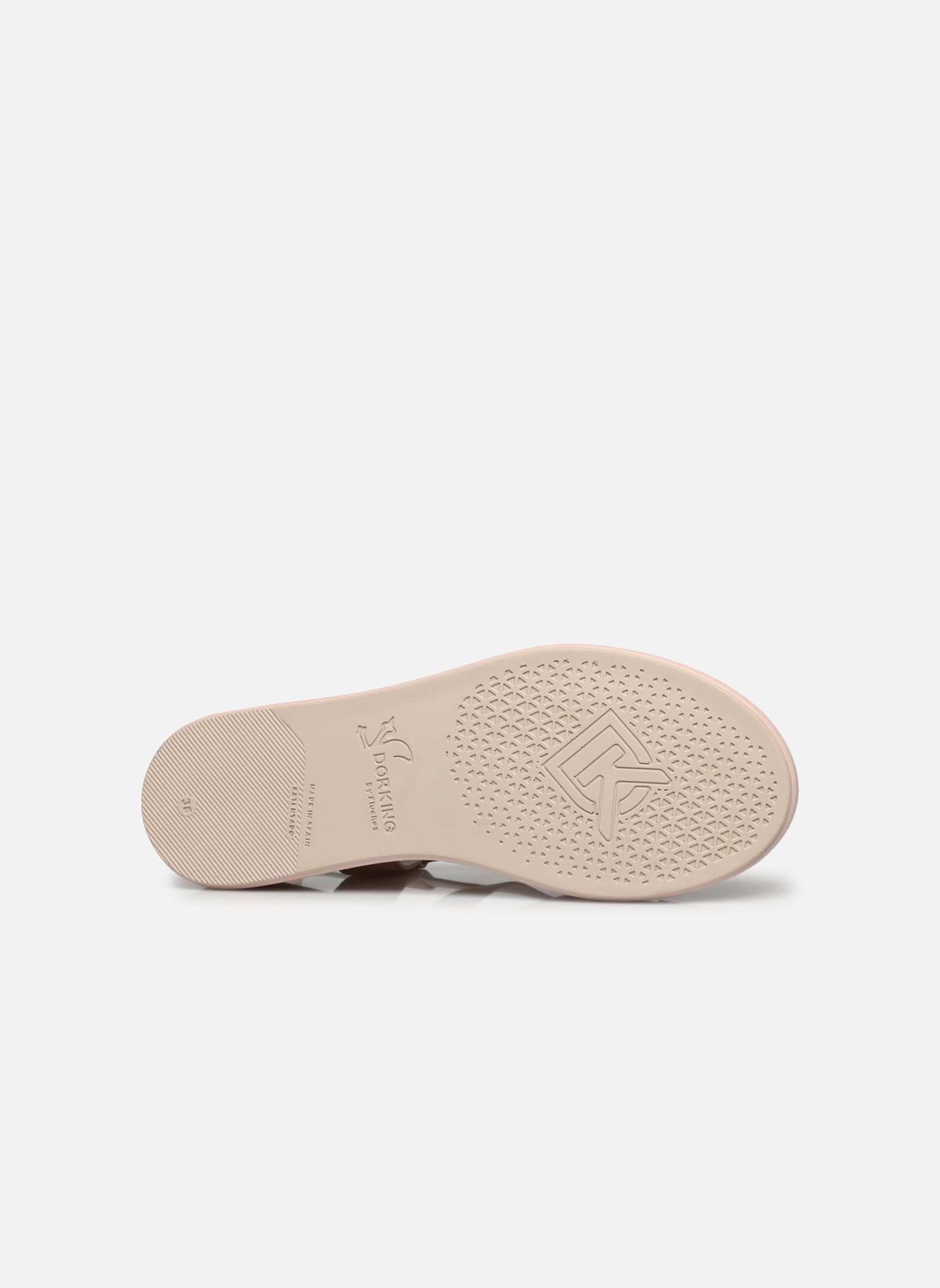 Sandalen met sleehak en plateau SLAM D9087 dames beige Dorking Sandalen met sleehak en plateau SLAM D9087 dames beige INDIOS NUDE
