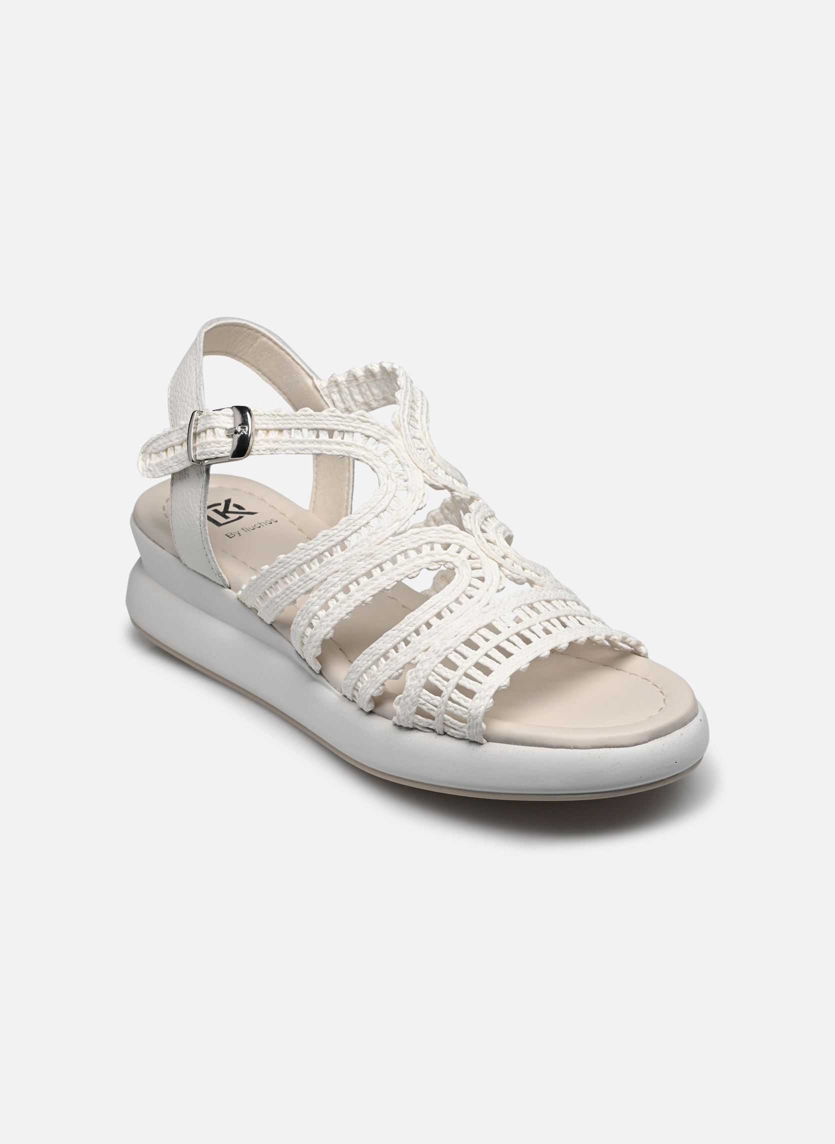 Sandalias y plataformas de cuña SLAM D9086 mujer blanco Dorking Sandalias y plataformas de cuña SLAM D9086 mujer blanco INDIOS BLANCO