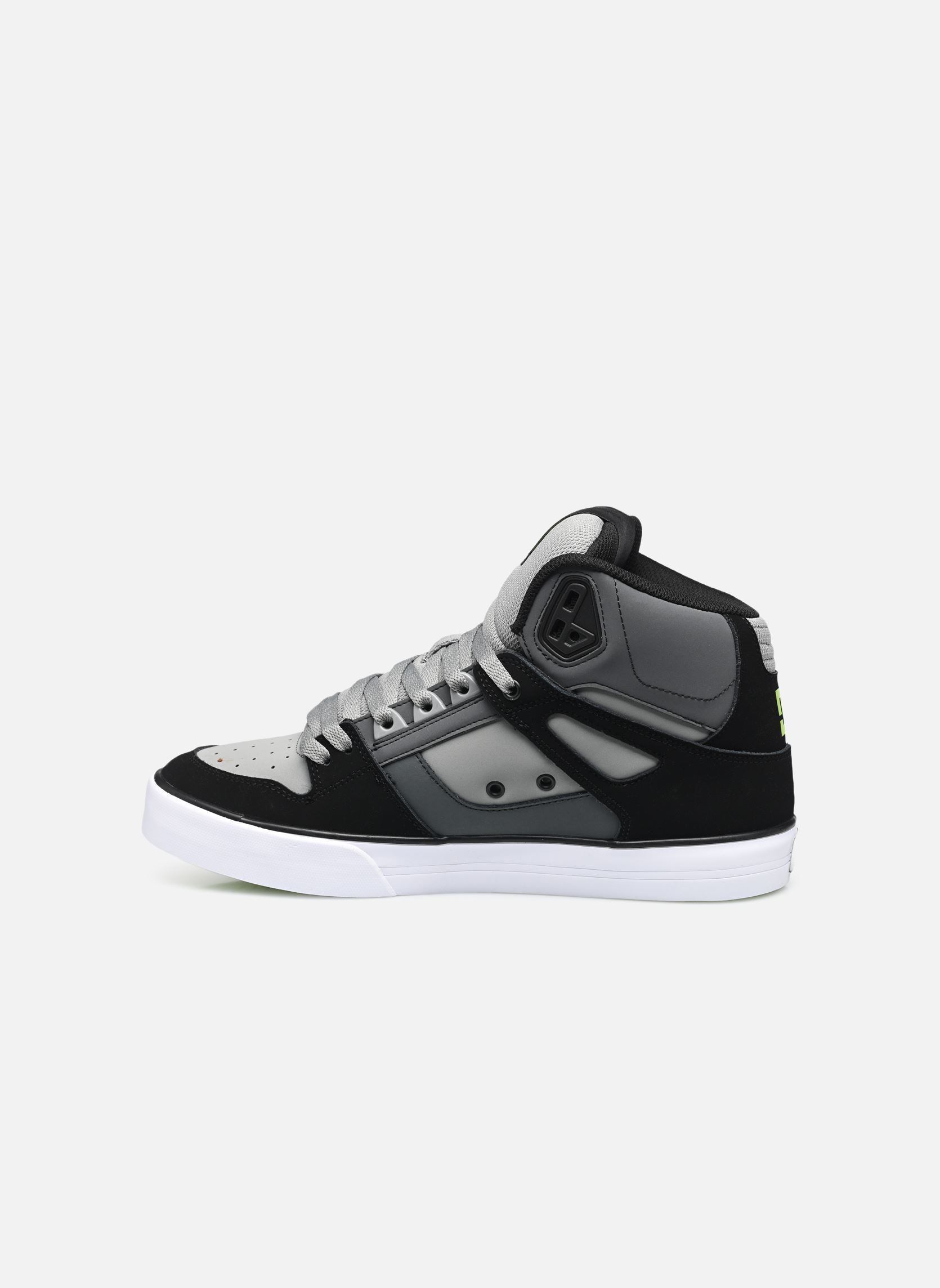 Baskets montantes PURE HIGH-TOP WC homme gris DC Shoes Baskets montantes PURE HIGH-TOP WC homme gris BLACK/LIME