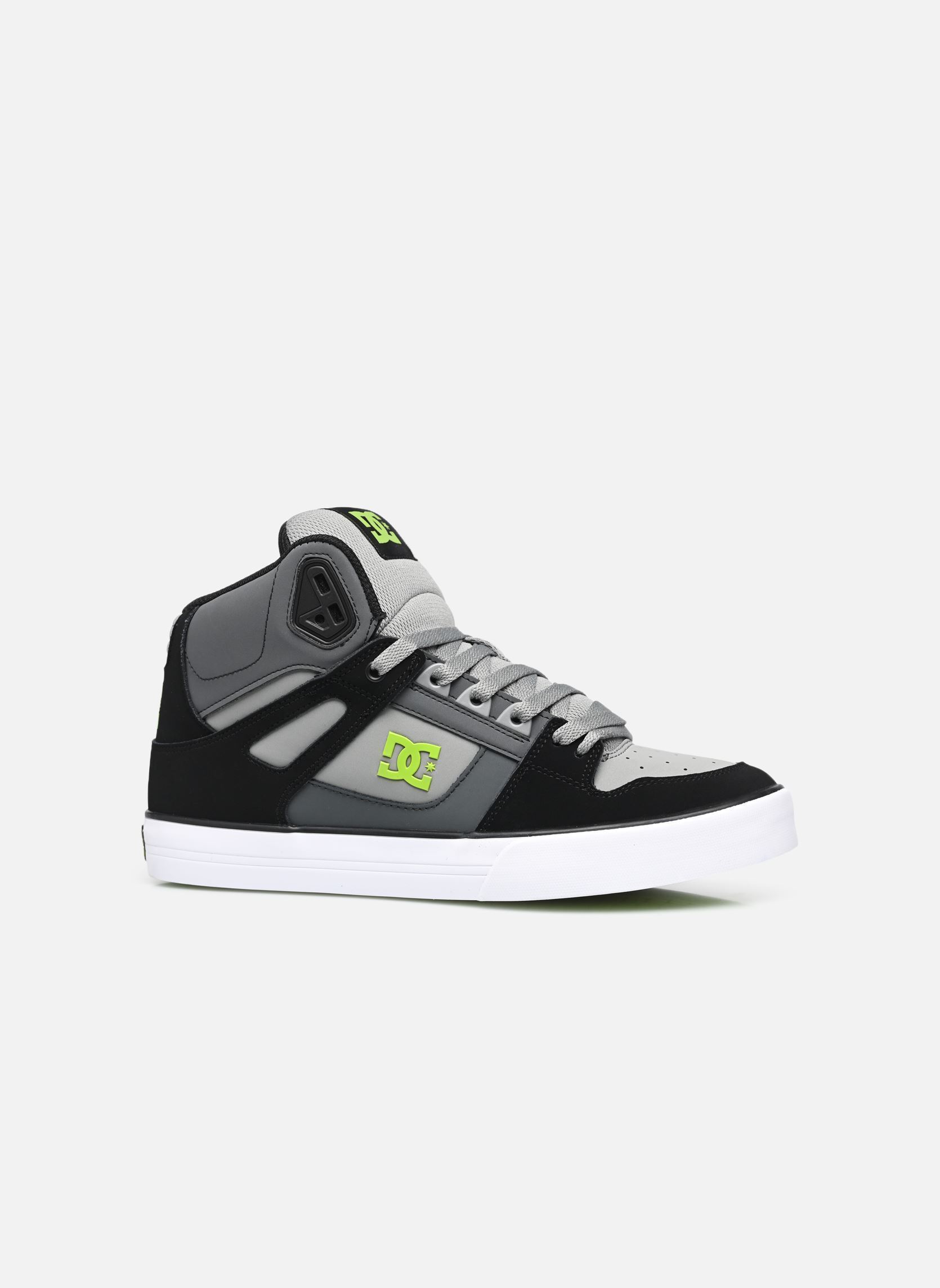 Baskets montantes PURE HIGH-TOP WC homme gris DC Shoes Baskets montantes PURE HIGH-TOP WC homme gris BLACK/LIME