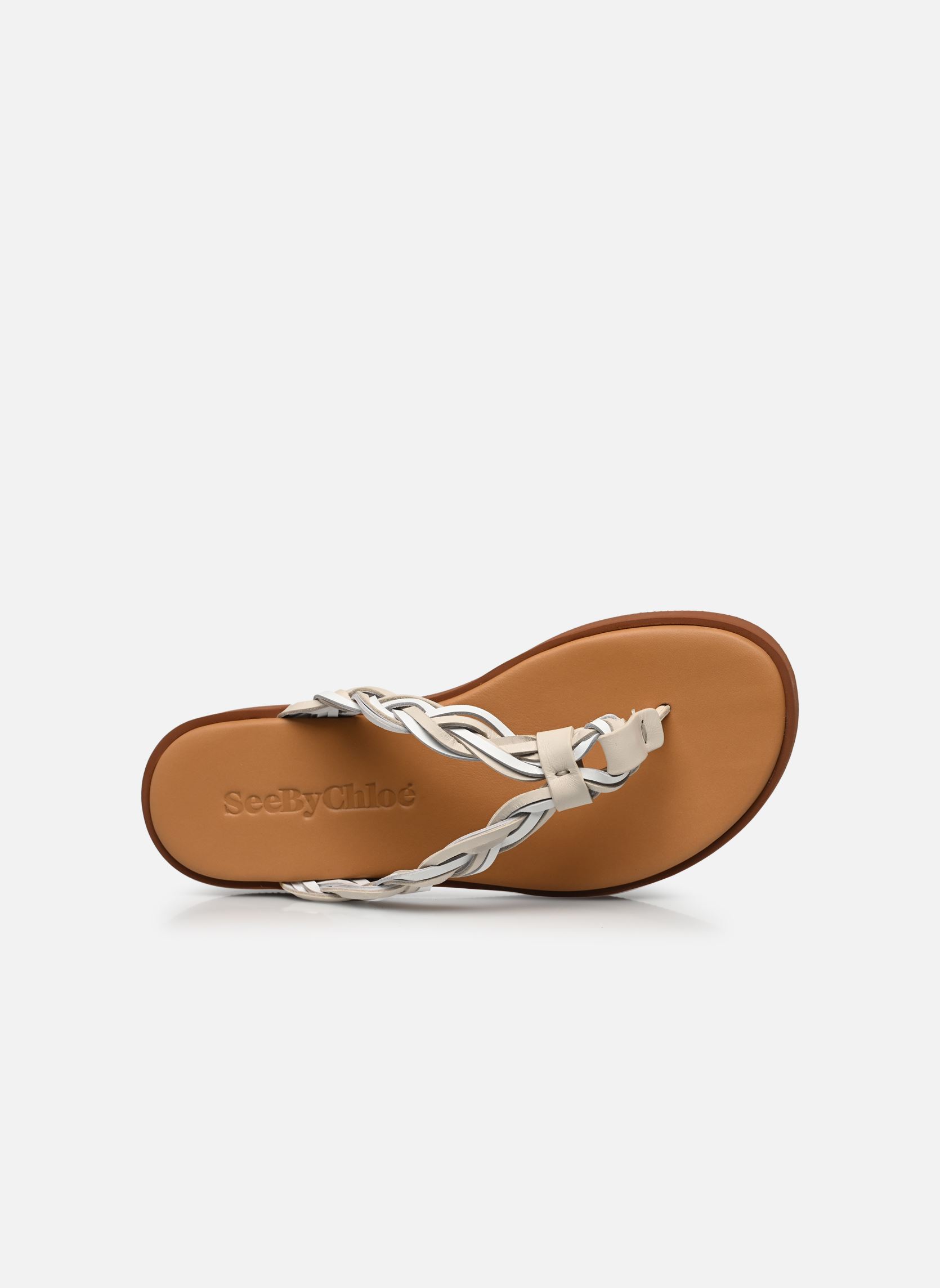 Sandalen Pompoms damen weiß See by Chloé Sandalen Pompoms damen weiß WHITE
