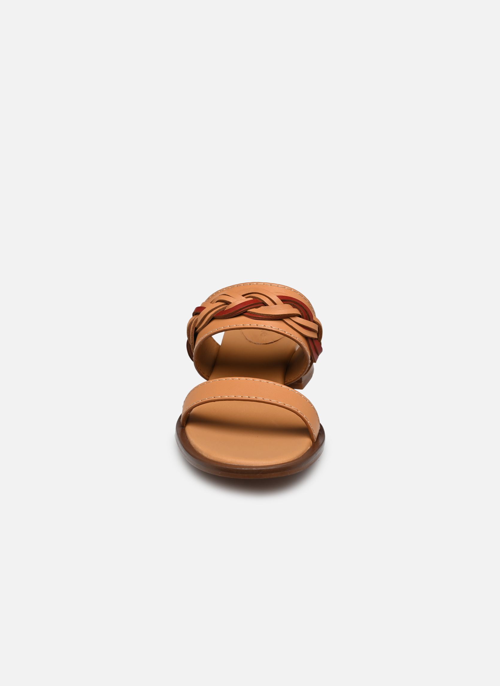 Pantoletten Pompoms Sandals damen braun See by Chloé Pantoletten Pompoms Sandals damen braun RUST/COPPER