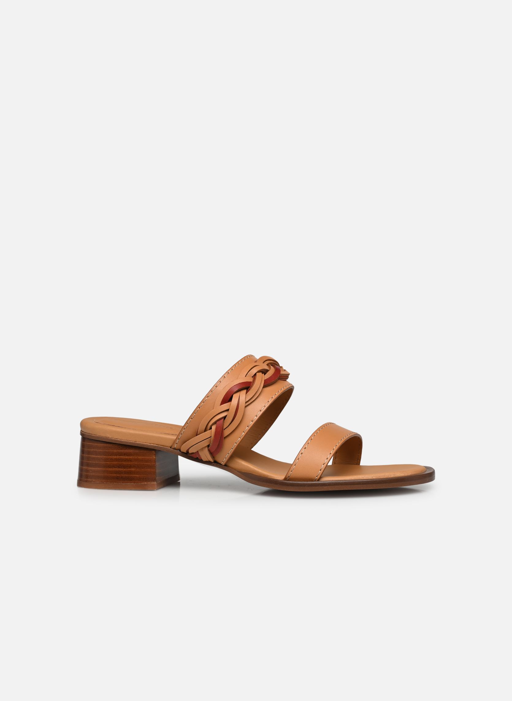 Pantoletten Pompoms Sandals damen braun See by Chloé Pantoletten Pompoms Sandals damen braun RUST/COPPER