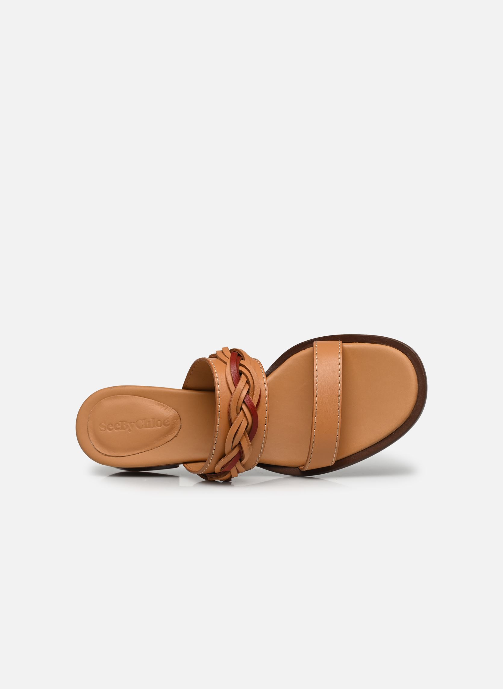 Pantoletten Pompoms Sandals damen braun See by Chloé Pantoletten Pompoms Sandals damen braun RUST/COPPER