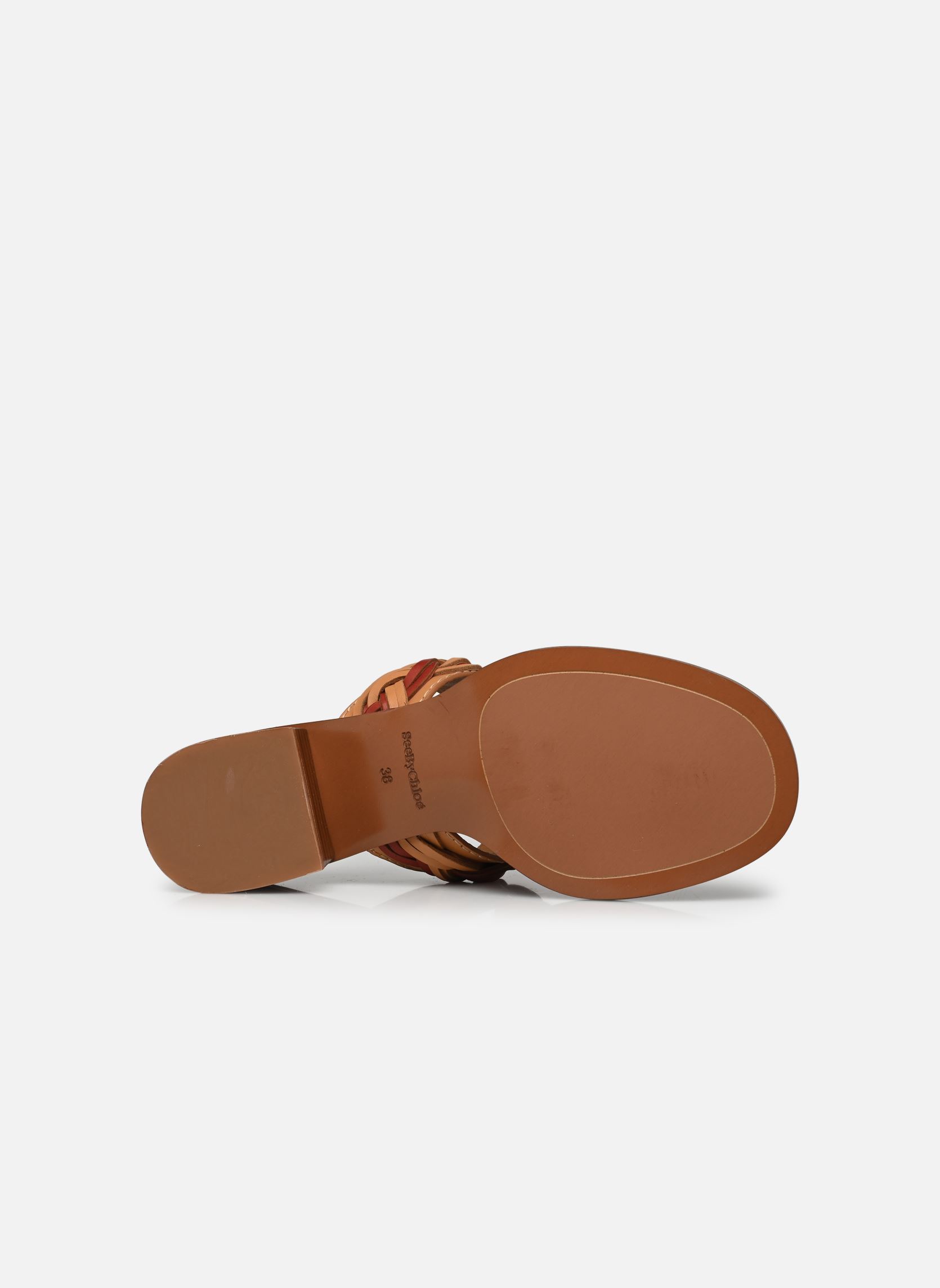 Pantoletten Pompoms Sandals damen braun See by Chloé Pantoletten Pompoms Sandals damen braun RUST/COPPER