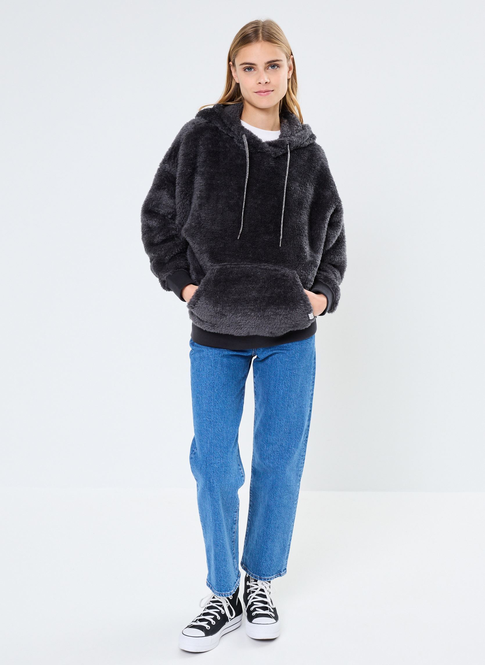Kapuzenpullover W LOYRA SHERPA HOODIE damen schwarz UGG Kapuzenpullover W LOYRA SHERPA HOODIE damen schwarz INK BLACK