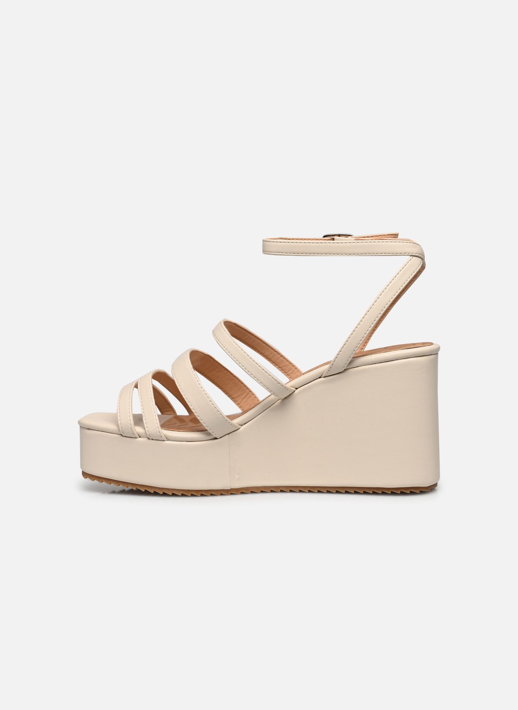 Keil- und Plateausandalen LOU 53410 damen weiß MTNG Keil- und Plateausandalen LOU 53410 damen weiß GUANSHUN CREMA