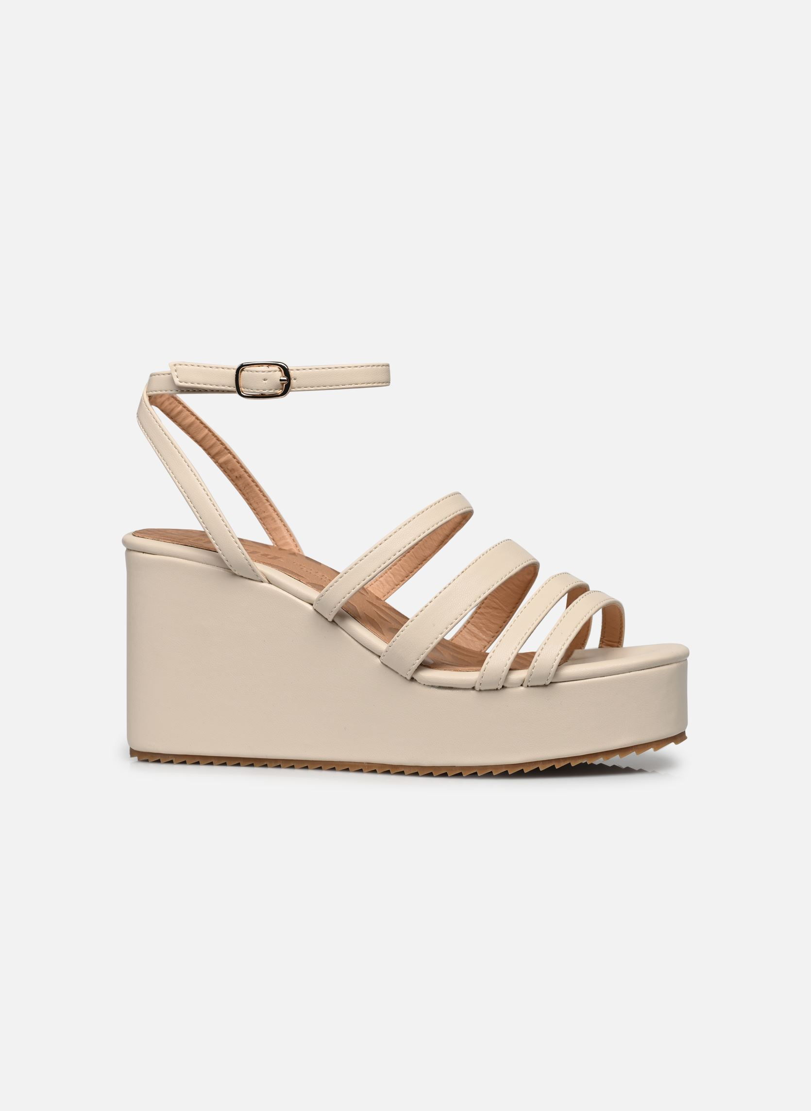 Keil- und Plateausandalen LOU 53410 damen weiß MTNG Keil- und Plateausandalen LOU 53410 damen weiß GUANSHUN CREMA