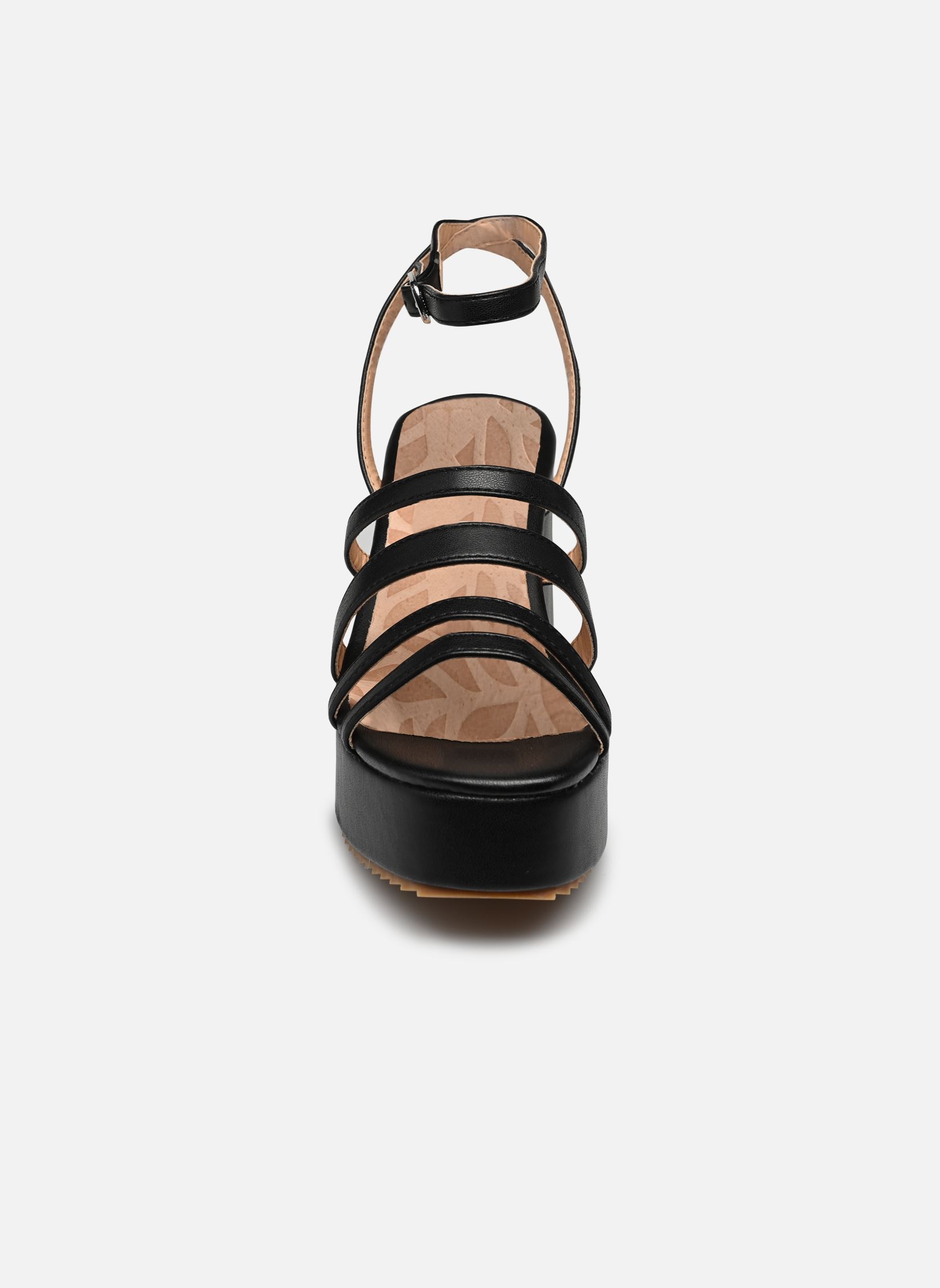 Sandalias y plataformas de cuña LOU 53410 mujer negro MTNG Sandalias y plataformas de cuña LOU 53410 mujer negro GUANSHUN NEGRO
