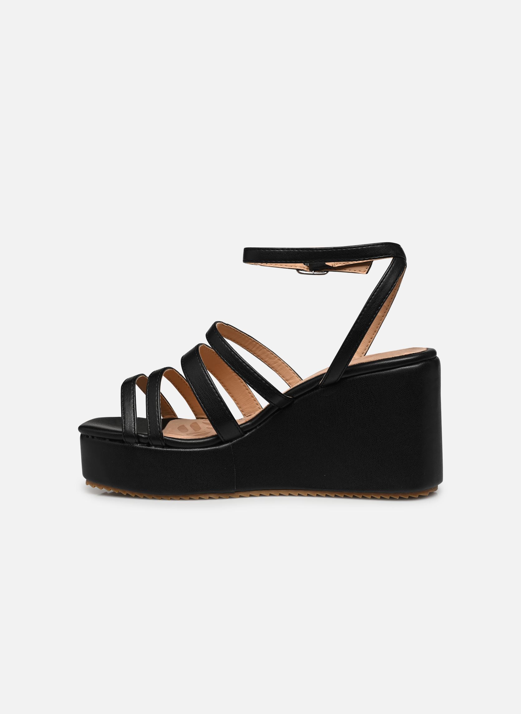 Sandalias y plataformas de cuña LOU 53410 mujer negro MTNG Sandalias y plataformas de cuña LOU 53410 mujer negro GUANSHUN NEGRO