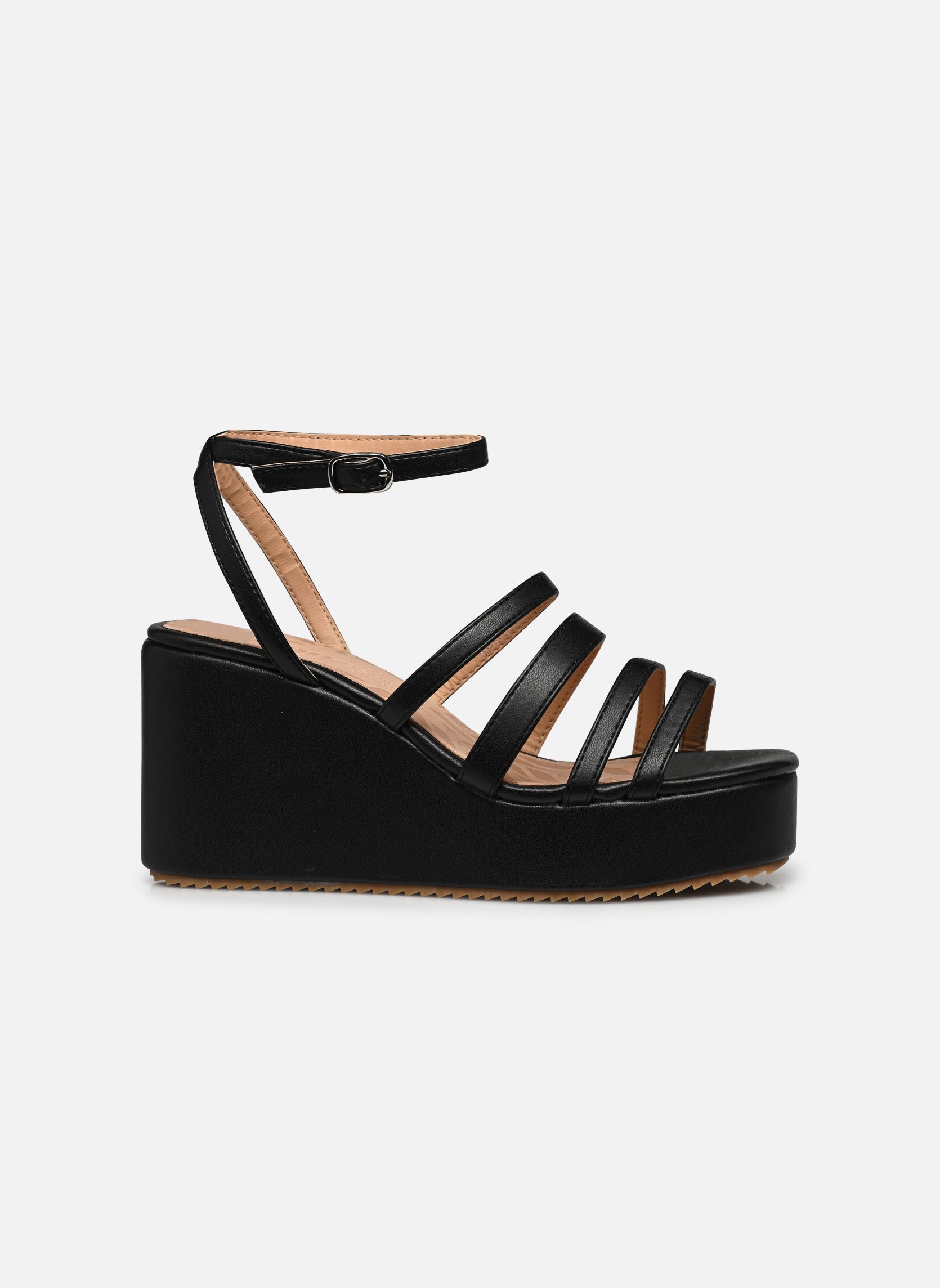 Sandalias y plataformas de cuña LOU 53410 mujer negro MTNG Sandalias y plataformas de cuña LOU 53410 mujer negro GUANSHUN NEGRO