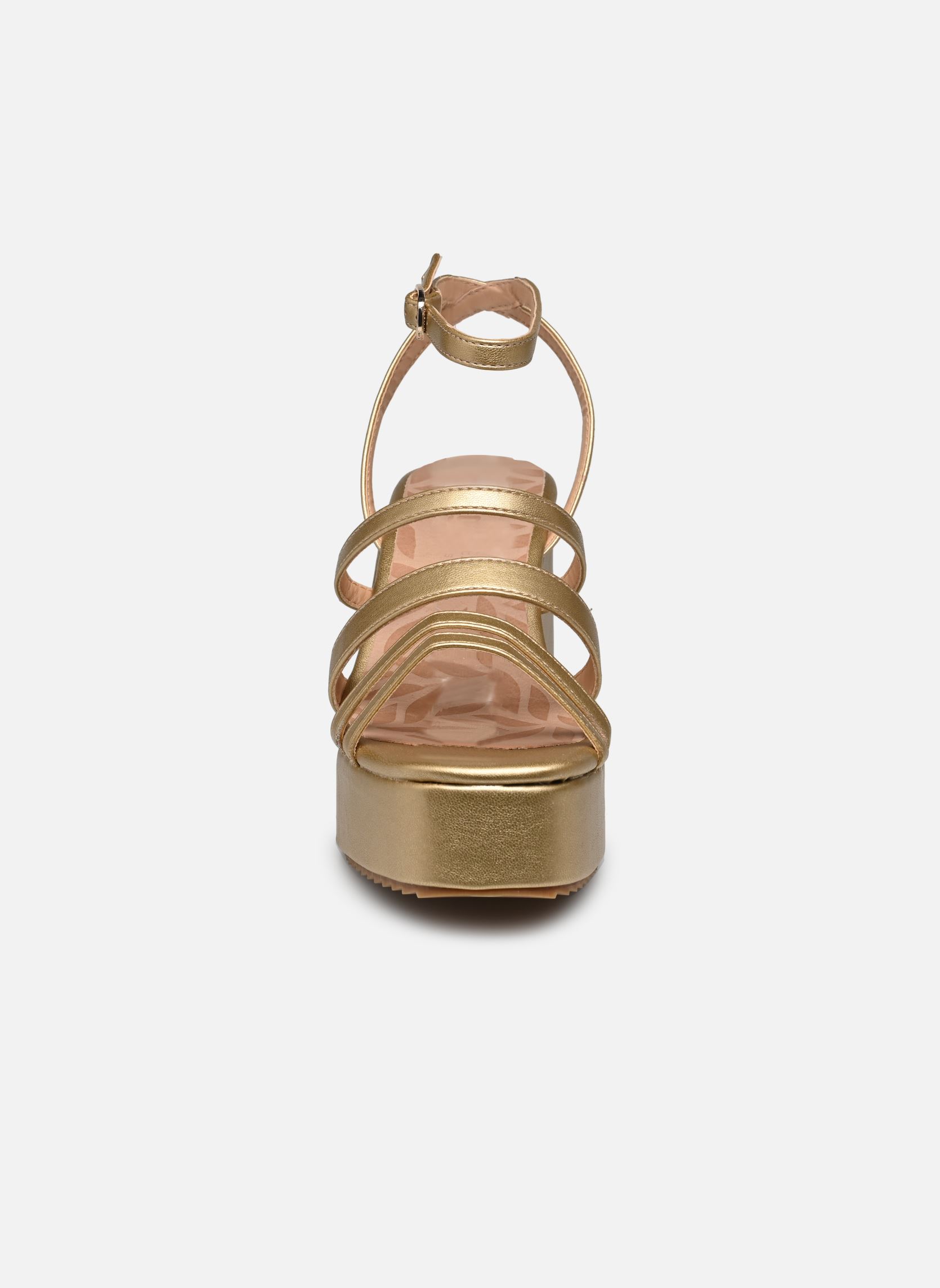 Sandali con zeppa e plateau LOU 53410 donna oro e bronzo MTNG Sandali con zeppa e plateau LOU 53410 donna oro e bronzo GUANSHUN CHAMPAGNE