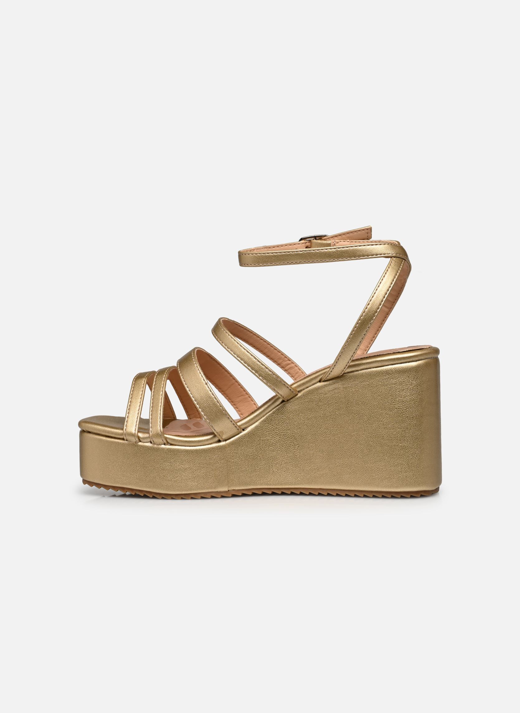 Sandali con zeppa e plateau LOU 53410 donna oro e bronzo MTNG Sandali con zeppa e plateau LOU 53410 donna oro e bronzo GUANSHUN CHAMPAGNE