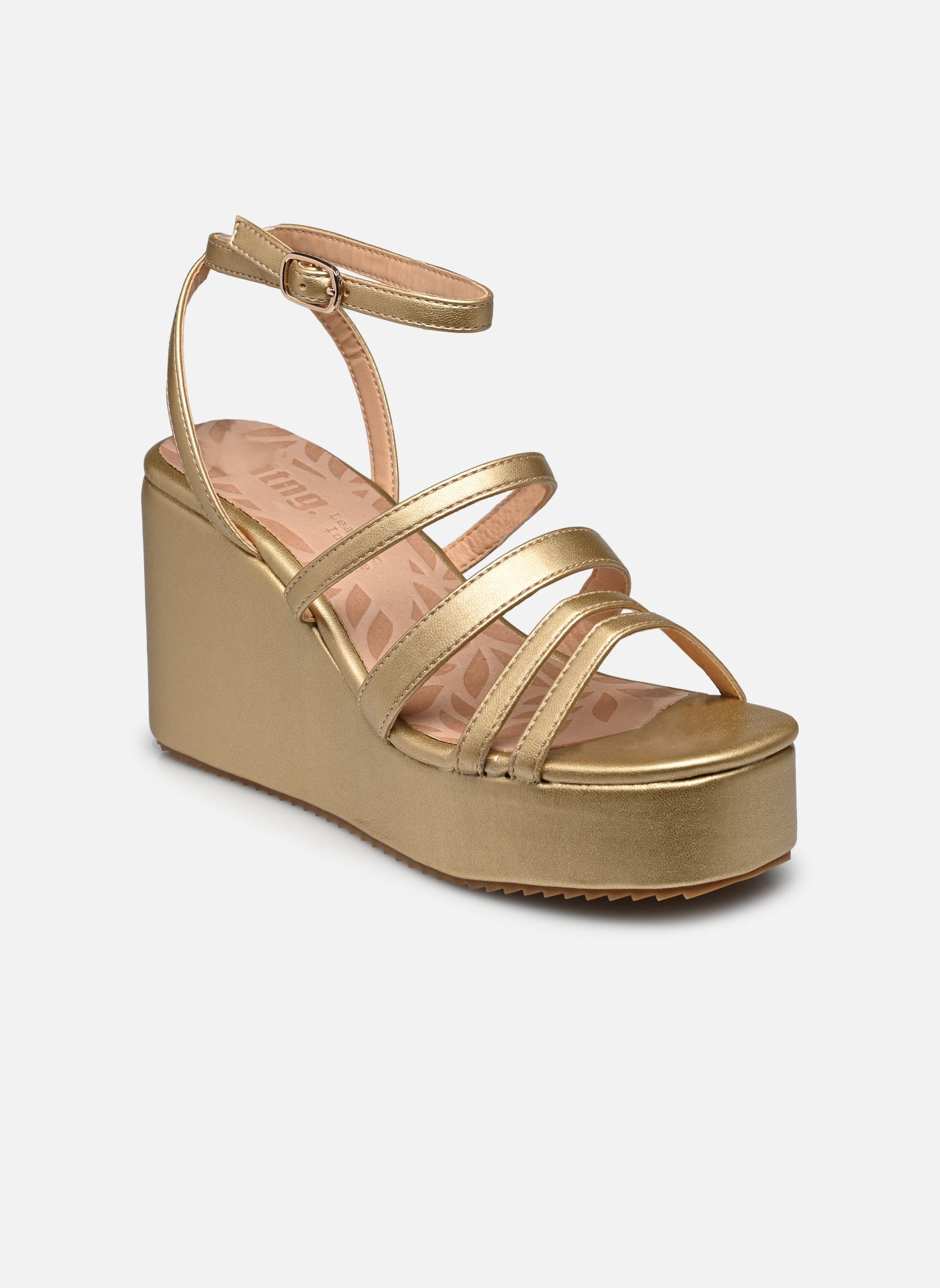 Sandali con zeppa e plateau LOU 53410 donna oro e bronzo MTNG Sandali con zeppa e plateau LOU 53410 donna oro e bronzo GUANSHUN CHAMPAGNE
