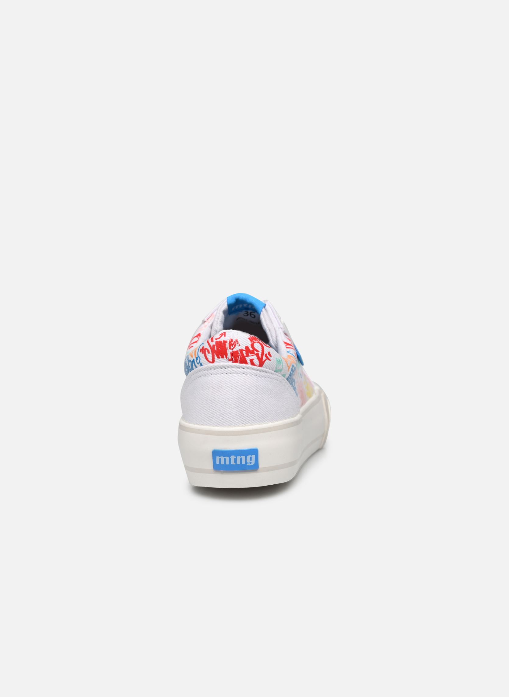 Niedrige Sneaker BIGGER 48597 mädchen weiß MTNG Niedrige Sneaker BIGGER 48597 mädchen weiß CANVER BLANCO / CANVER + PRINT