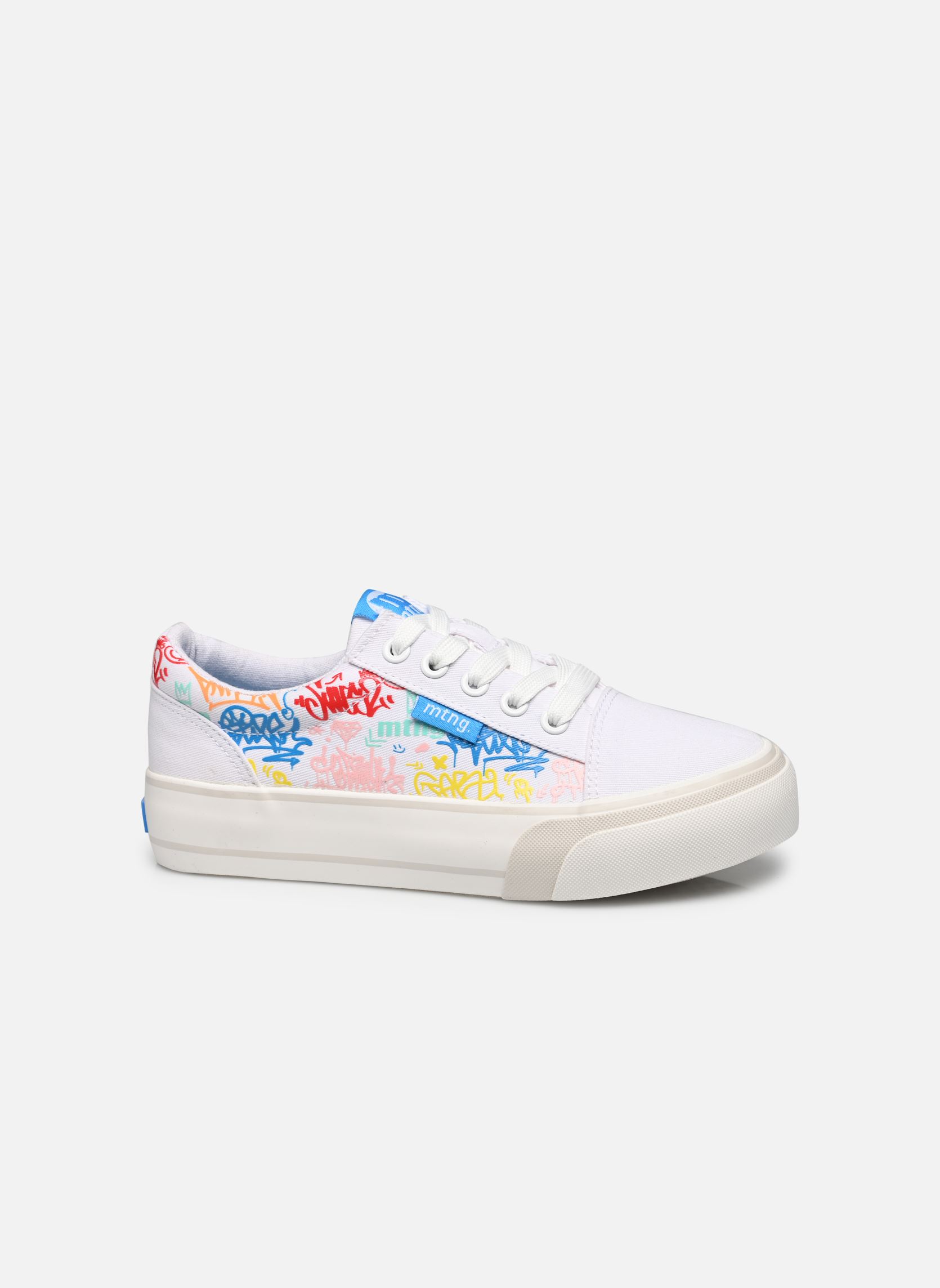 Niedrige Sneaker BIGGER 48597 mädchen weiß MTNG Niedrige Sneaker BIGGER 48597 mädchen weiß CANVER BLANCO / CANVER + PRINT