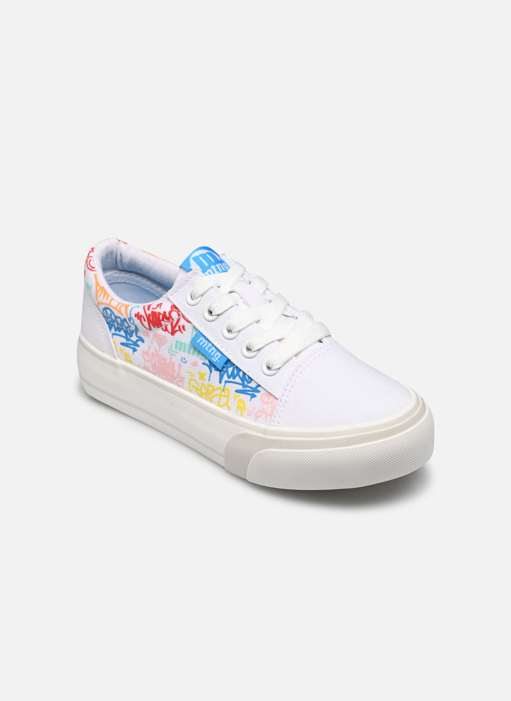 Niedrige Sneaker BIGGER 48597 mädchen weiß MTNG Niedrige Sneaker BIGGER 48597 mädchen weiß CANVER BLANCO / CANVER + PRINT