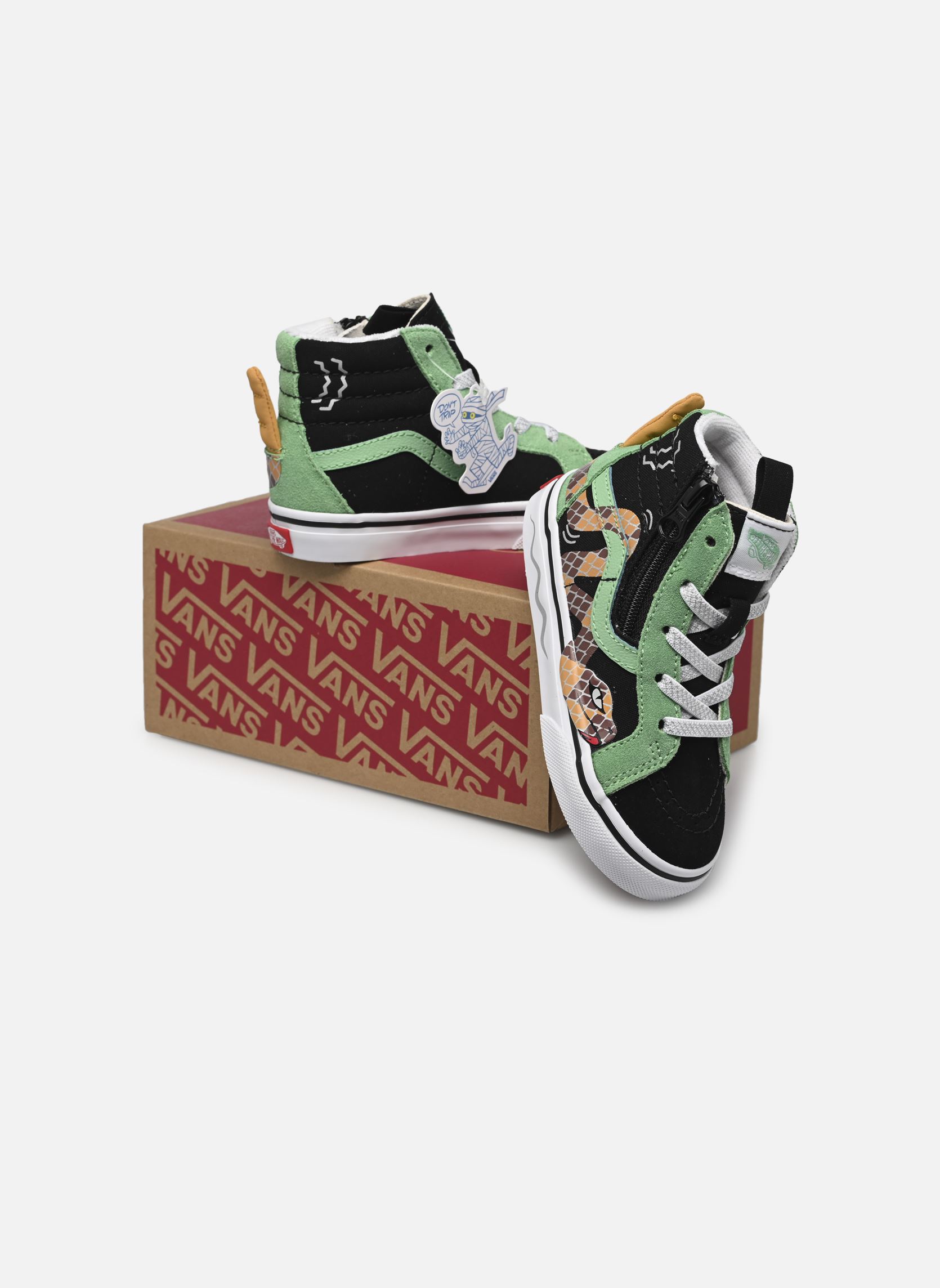 Baskets basses SK8-Hi Reissue Side Zip Snake garçon vert Vans Baskets basses SK8-Hi Reissue Side Zip Snake garçon vert GREEN/BLACK