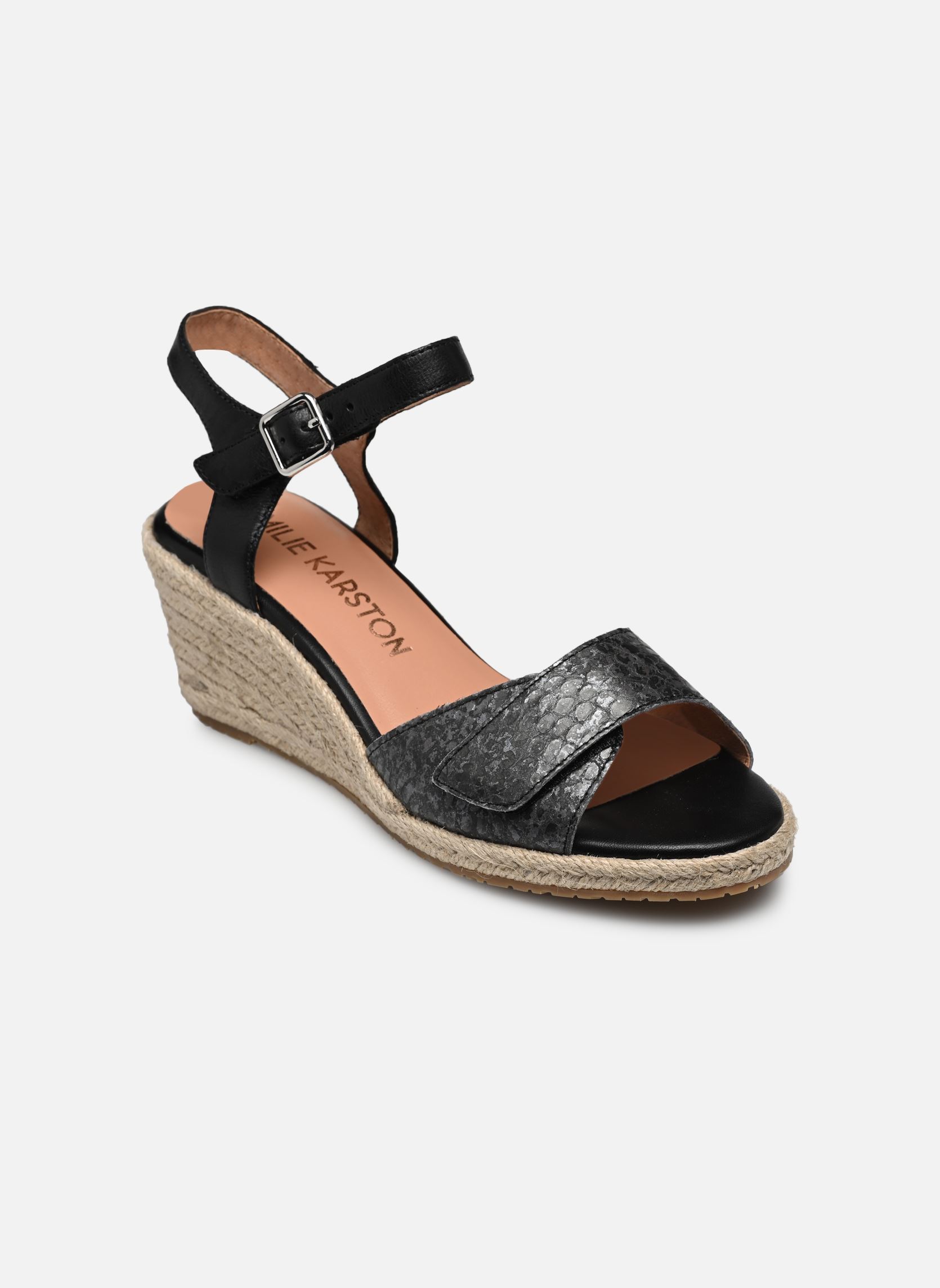 Sandales compensées et plateformes Eleonor femme noir Karston Sandales compensées et plateformes Eleonor femme noir Noir