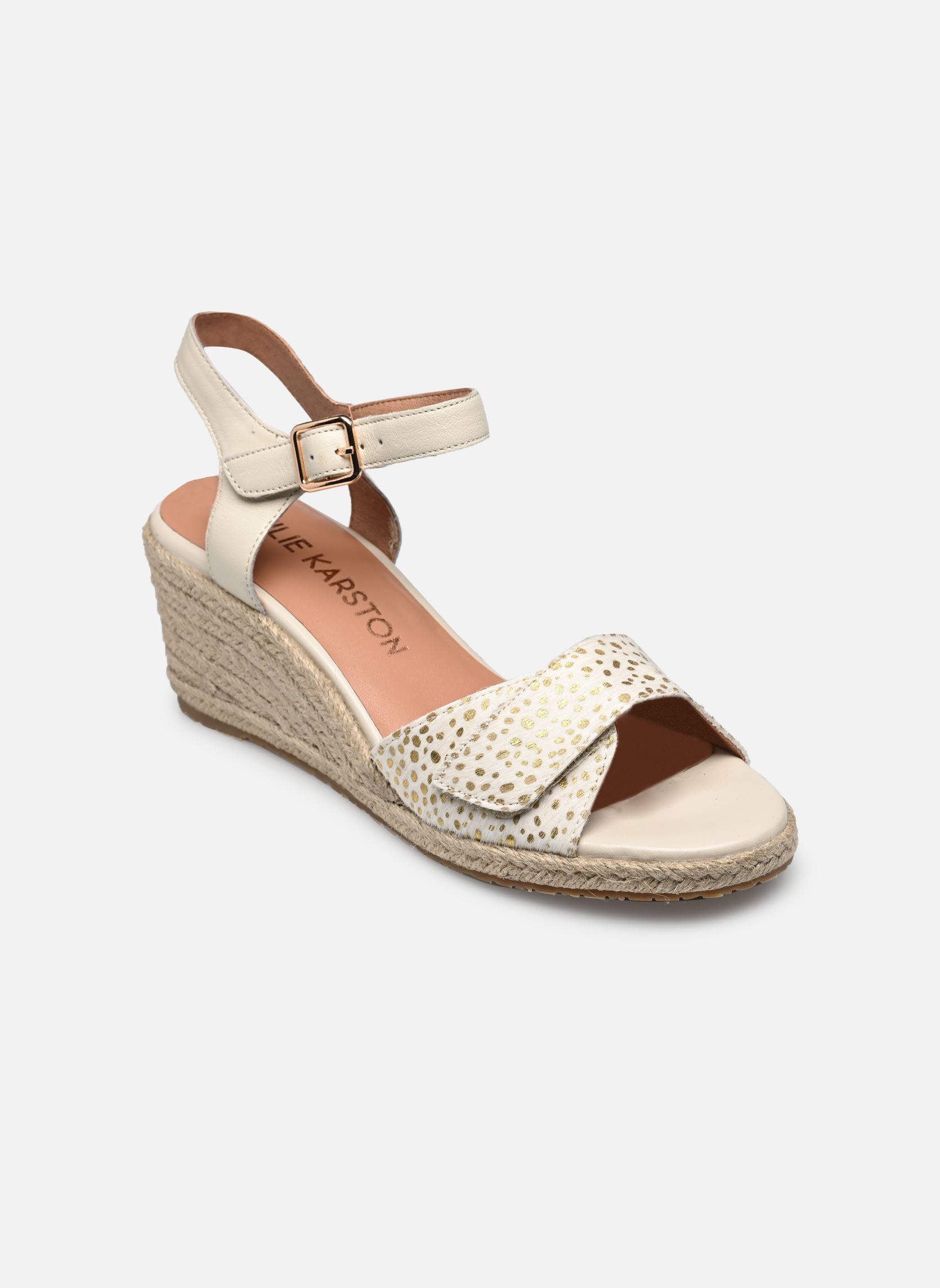 Sandales compensées et plateformes Eleonor femme blanc Karston Sandales compensées et plateformes Eleonor femme blanc Creme