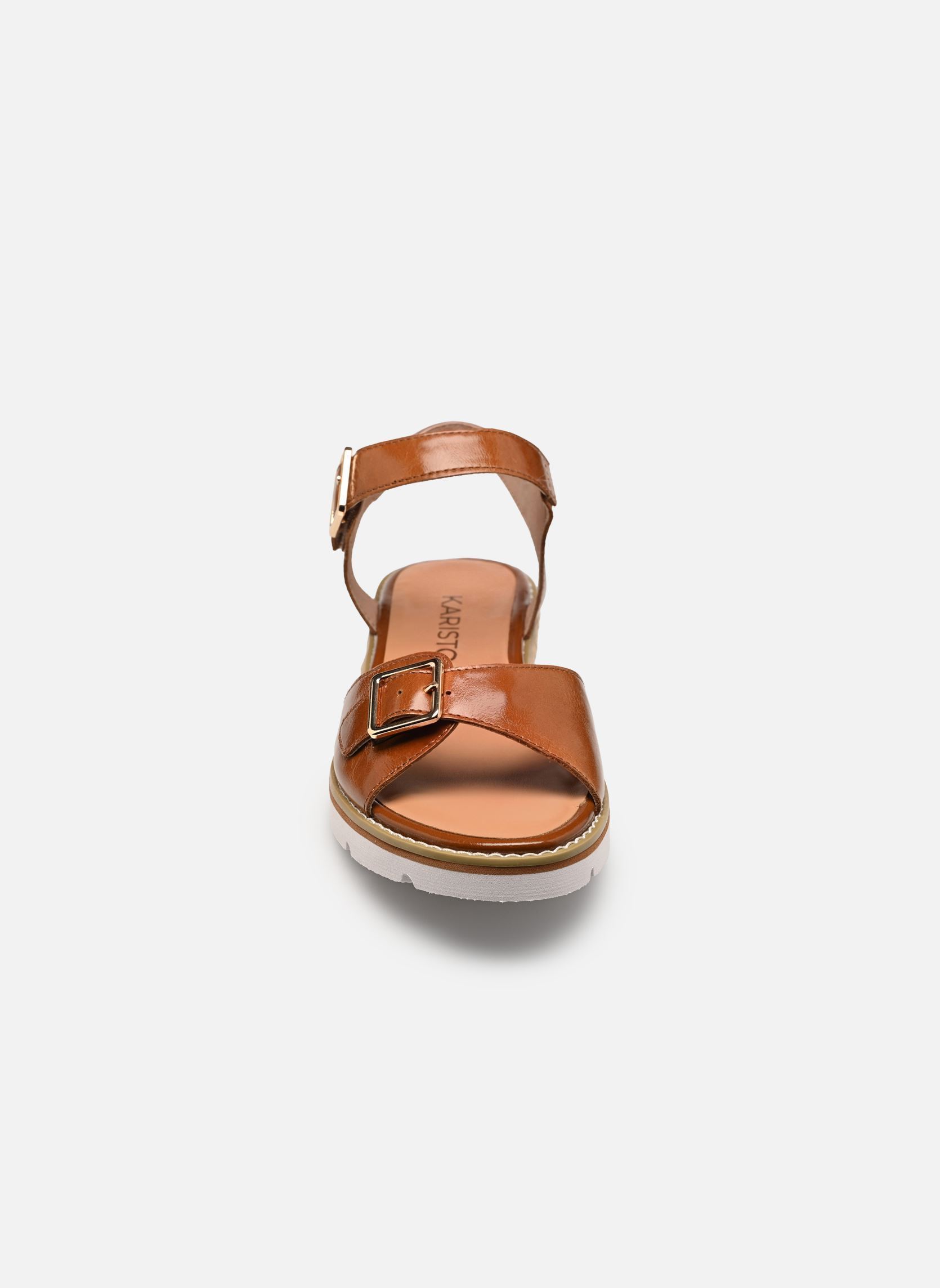 Sandali con zeppa e plateau Kika donna marrone Karston Sandali con zeppa e plateau Kika donna marrone Cognac