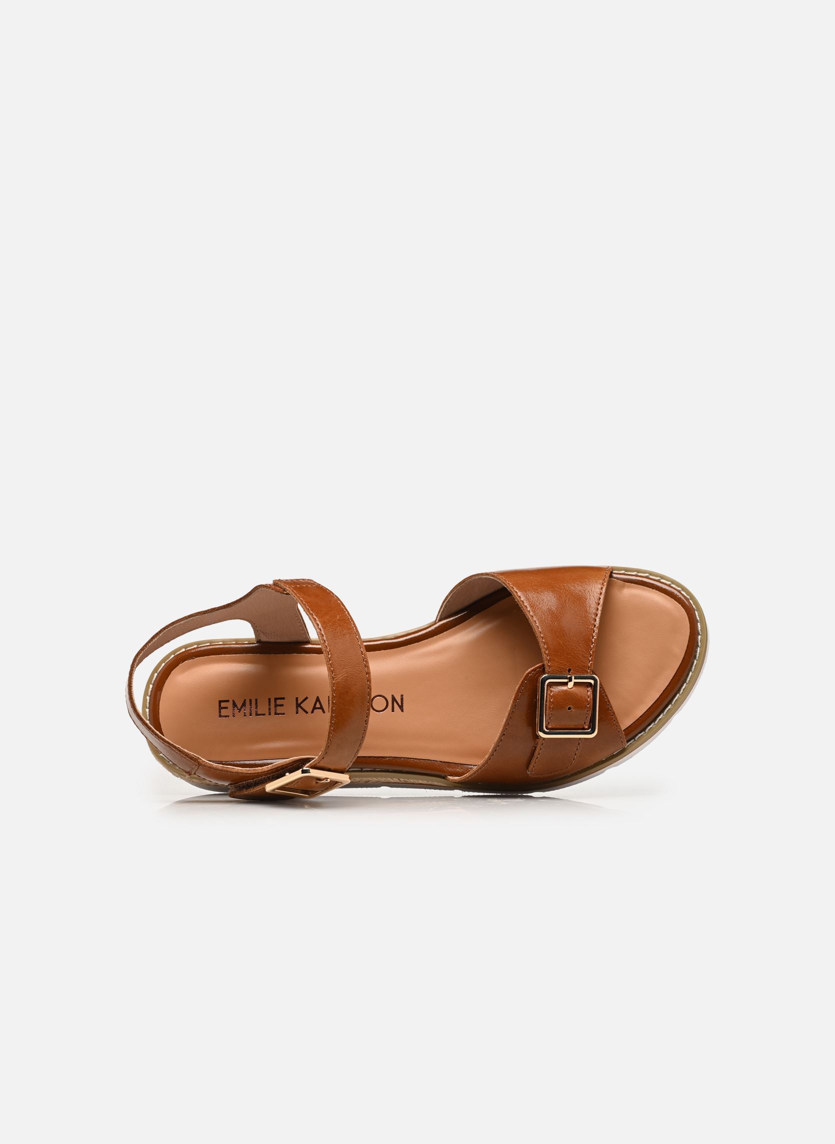 Sandali con zeppa e plateau Kika donna marrone Karston Sandali con zeppa e plateau Kika donna marrone Cognac