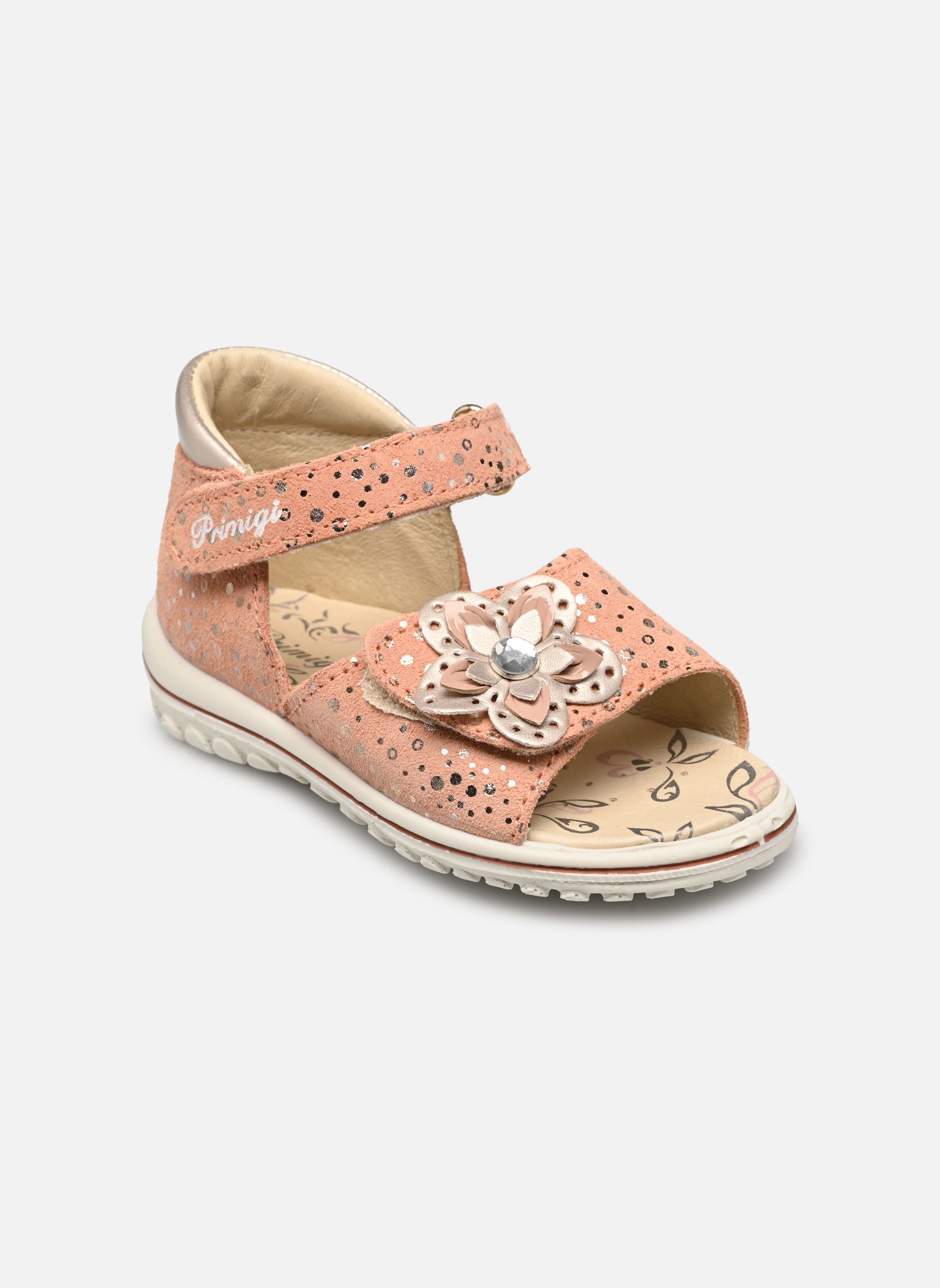 Sandales PSW 38613 fille rose Primigi Sandales PSW 38613 fille rose SALMON / PLATINE