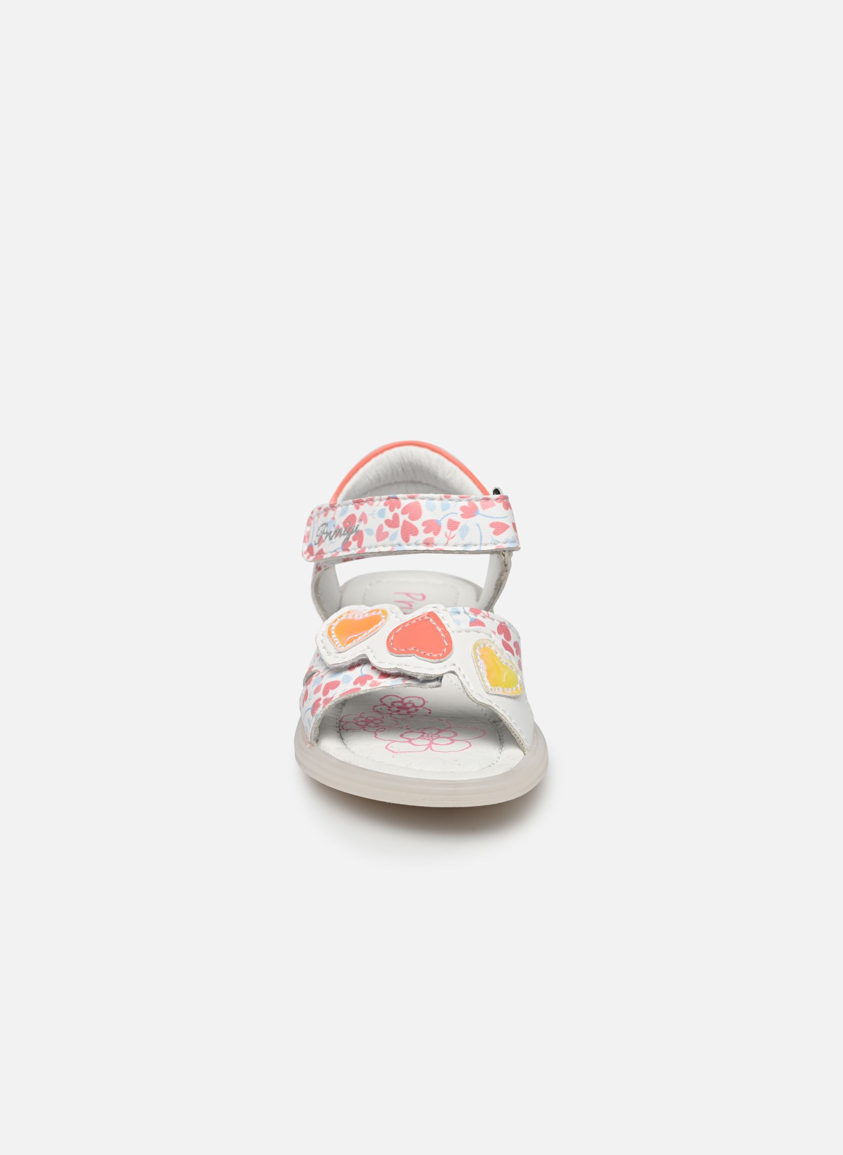 Sandales PJW 39092 fille blanc Primigi Sandales PJW 39092 fille blanc BLANC / CORAIL