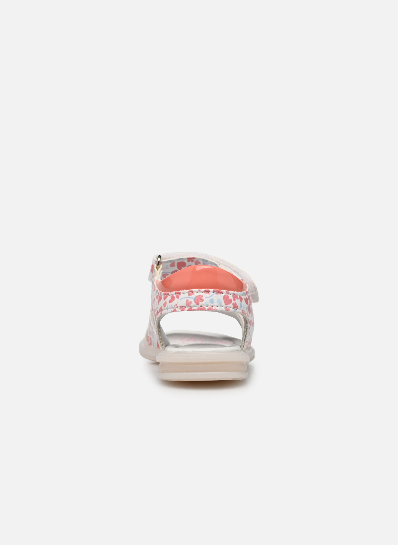 Sandales PJW 39092 fille blanc Primigi Sandales PJW 39092 fille blanc BLANC / CORAIL