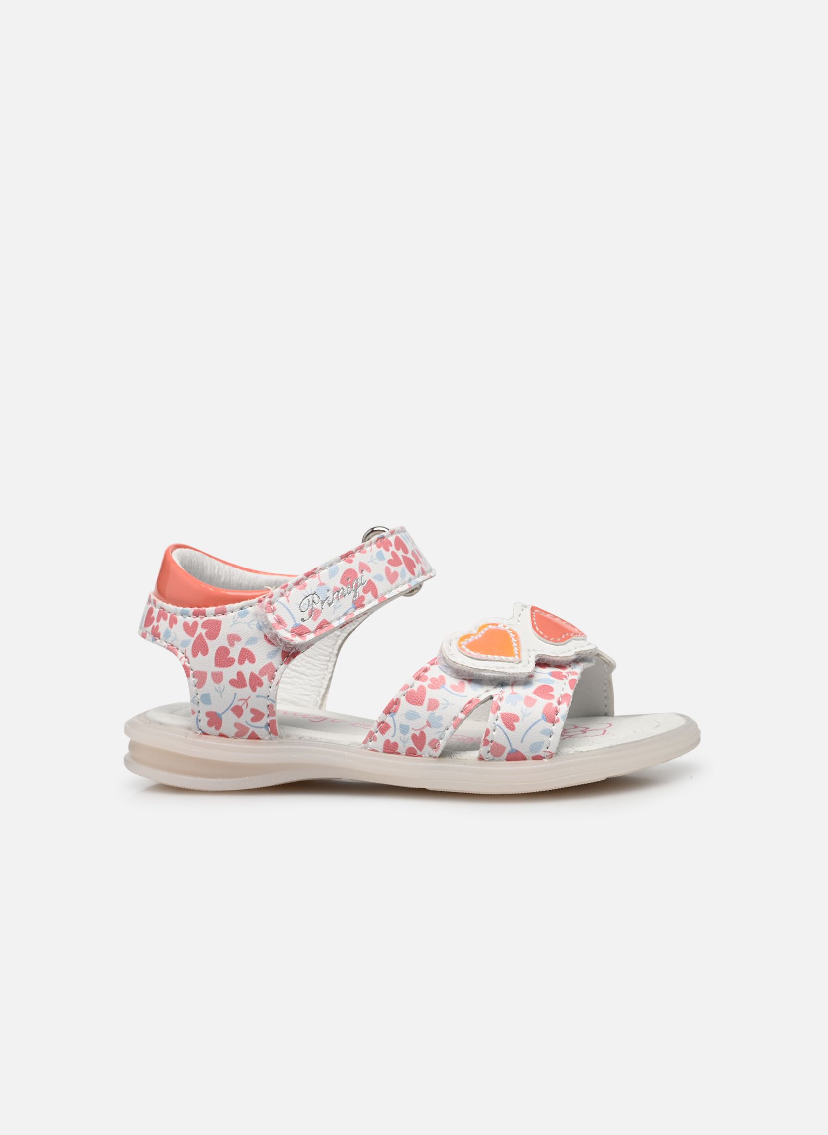 Sandales PJW 39092 fille blanc Primigi Sandales PJW 39092 fille blanc BLANC / CORAIL