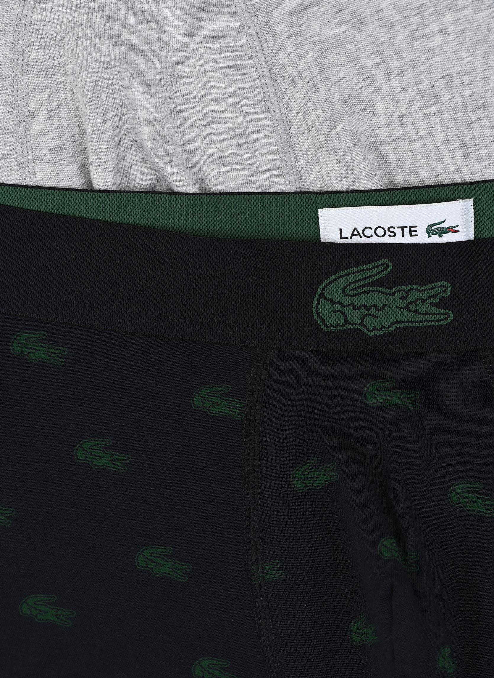 Pantalons Pack De 3 Boxers Courts homme multicolore Lacoste Pantalons Pack De 3 Boxers Courts homme multicolore ABIMES/VERT-ARGENT CHINE