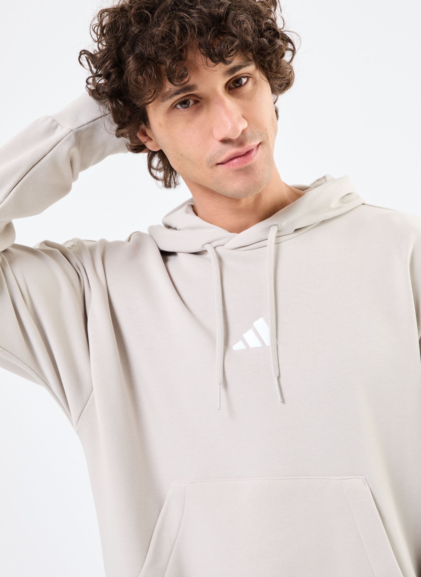 Kapuzenpullover M 3S Ft Hd herren beige adidas sportswear Kapuzenpullover M 3S Ft Hd herren beige WONALU/WHITE