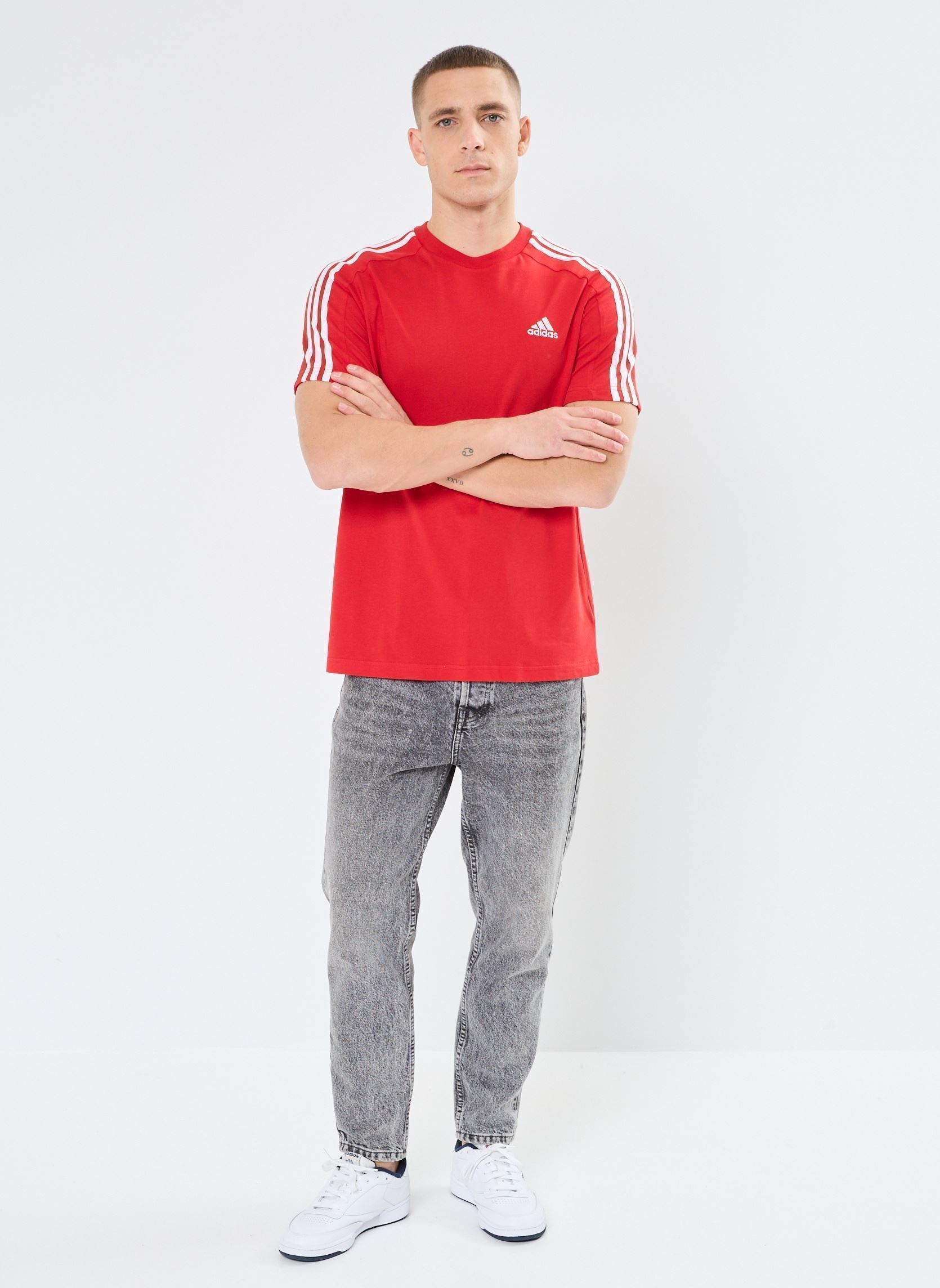 Tee-shirts M 3S Sj T homme rouge adidas sportswear Tee-shirts M 3S Sj T homme rouge BETTER SCARLET/WHITE