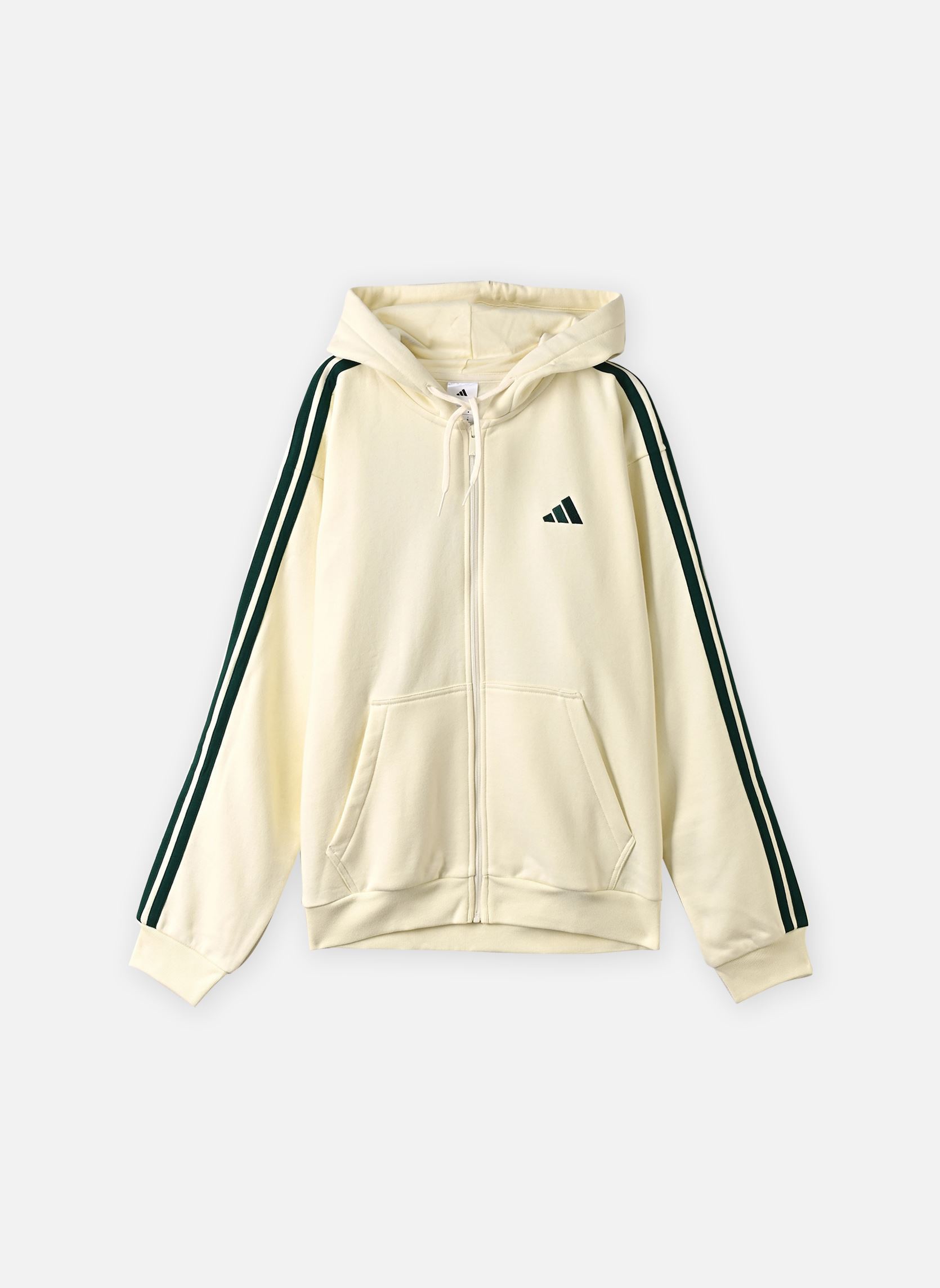 Sweats zippés M 3S FL FZ HD homme blanc adidas sportswear Sweats zippés M 3S FL FZ HD homme blanc ivory