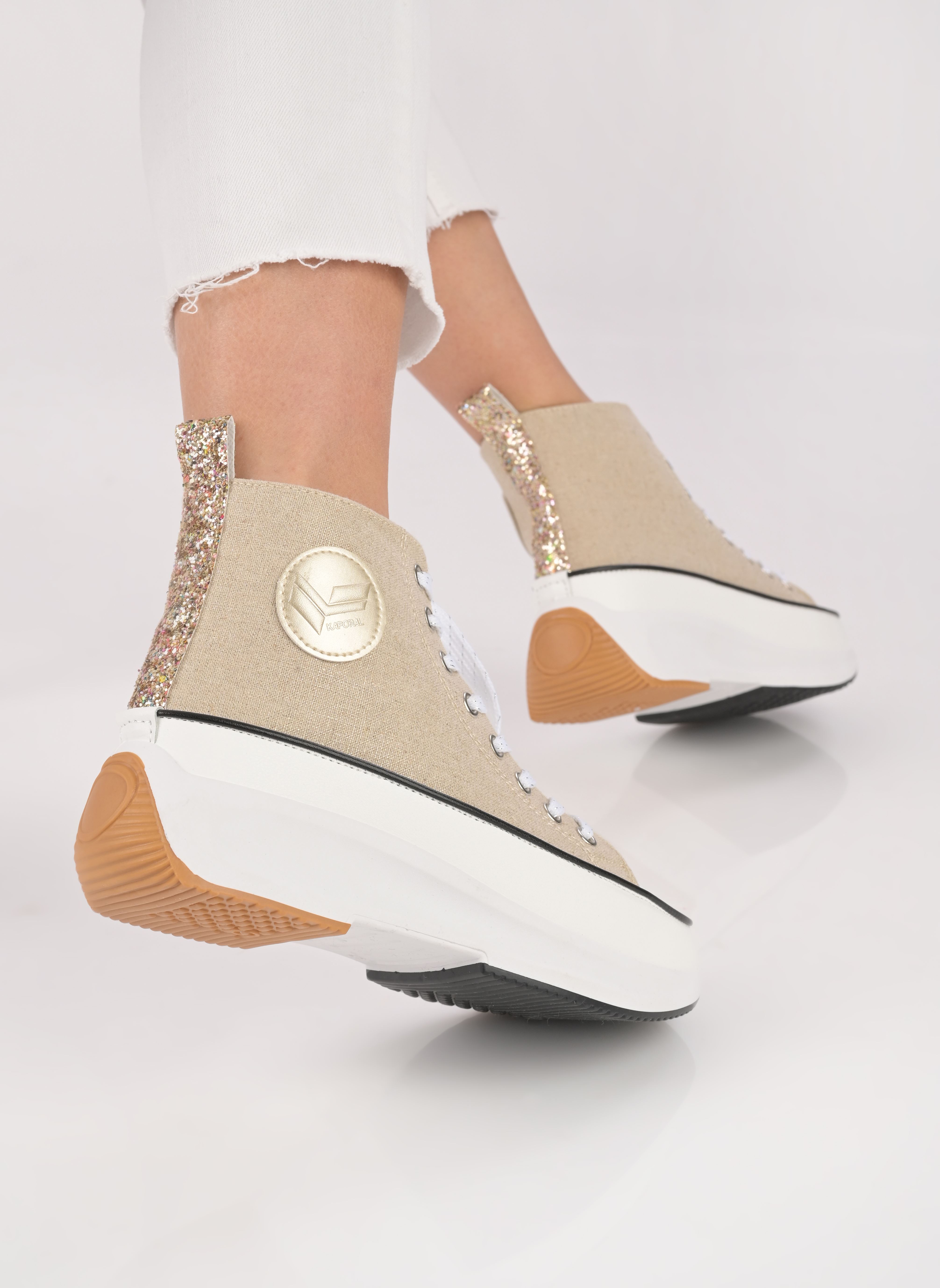 Baskets toile Christa femme beige Kaporal Baskets toile Christa femme beige BEIGE IRISE