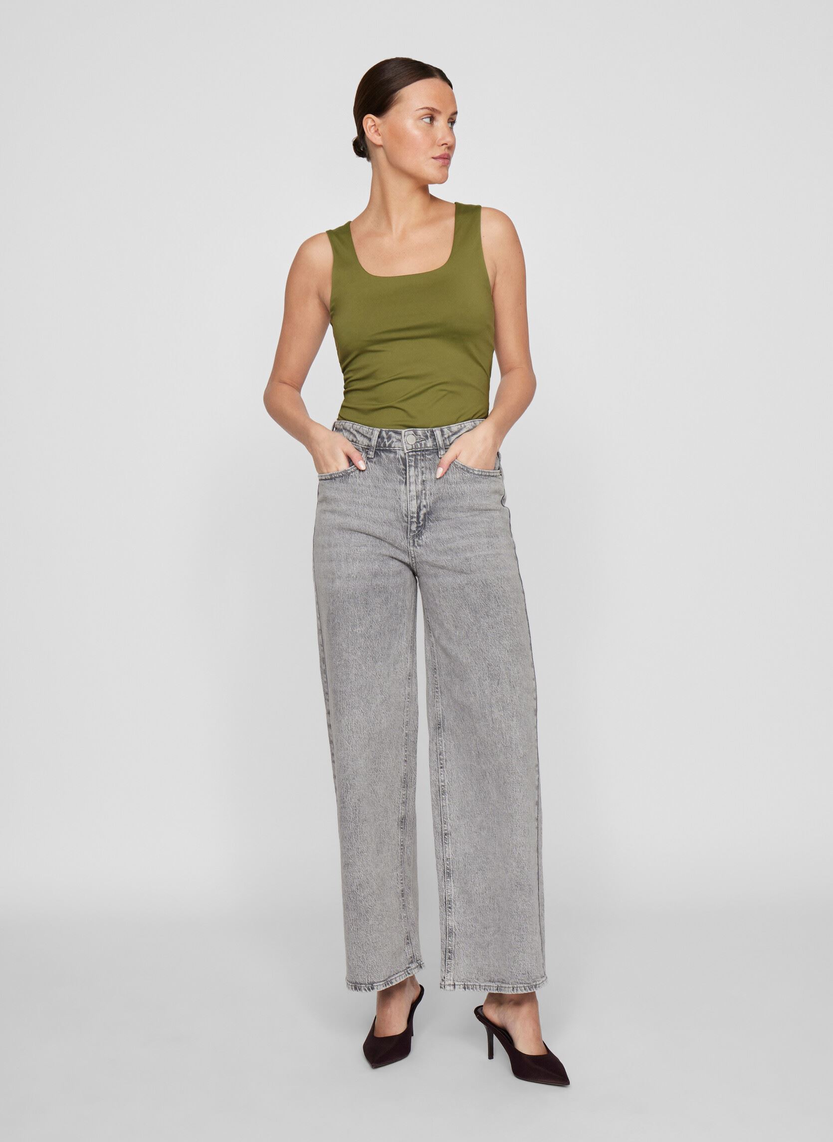 Jeans large Vifreya Jaf Hw Jeans - Noos femme gris Vila Jeans large Vifreya Jaf Hw Jeans - Noos femme gris Light Grey Denim