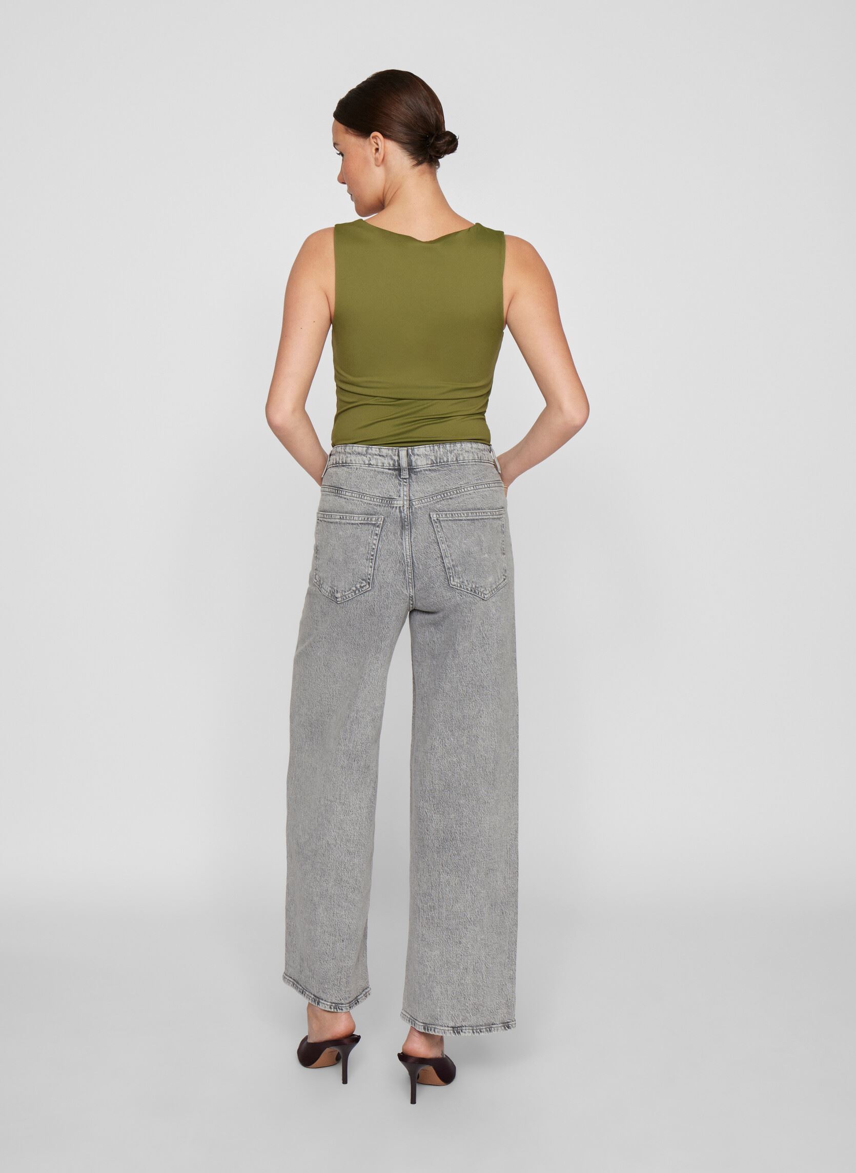 Jeans large Vifreya Jaf Hw Jeans - Noos femme gris Vila Jeans large Vifreya Jaf Hw Jeans - Noos femme gris Light Grey Denim