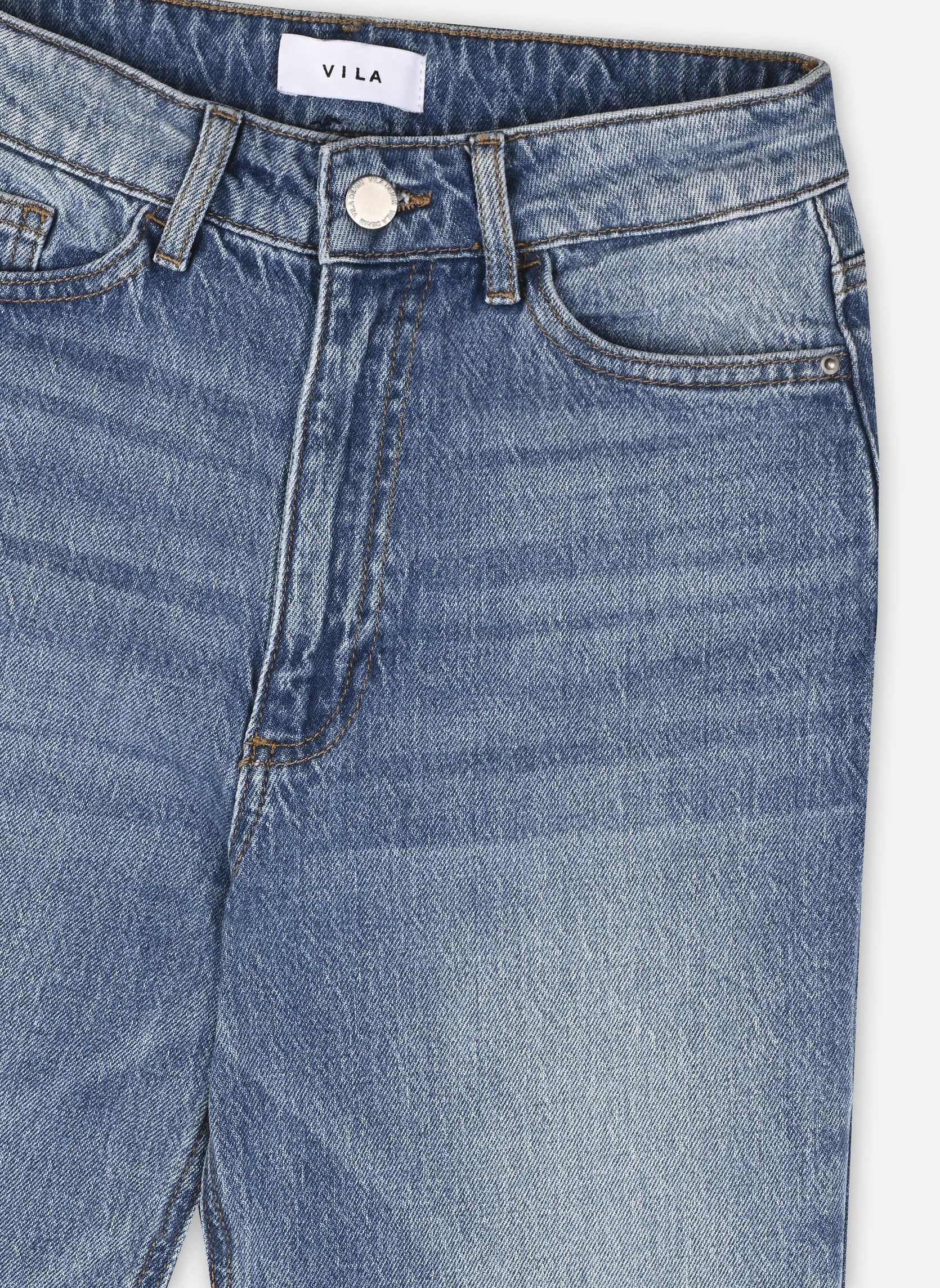 Jeans droit Vikelly Jaf Hw Straight Jeans-Noos femme bleu Vila Jeans droit Vikelly Jaf Hw Straight Jeans-Noos femme bleu Medium Blue Denim